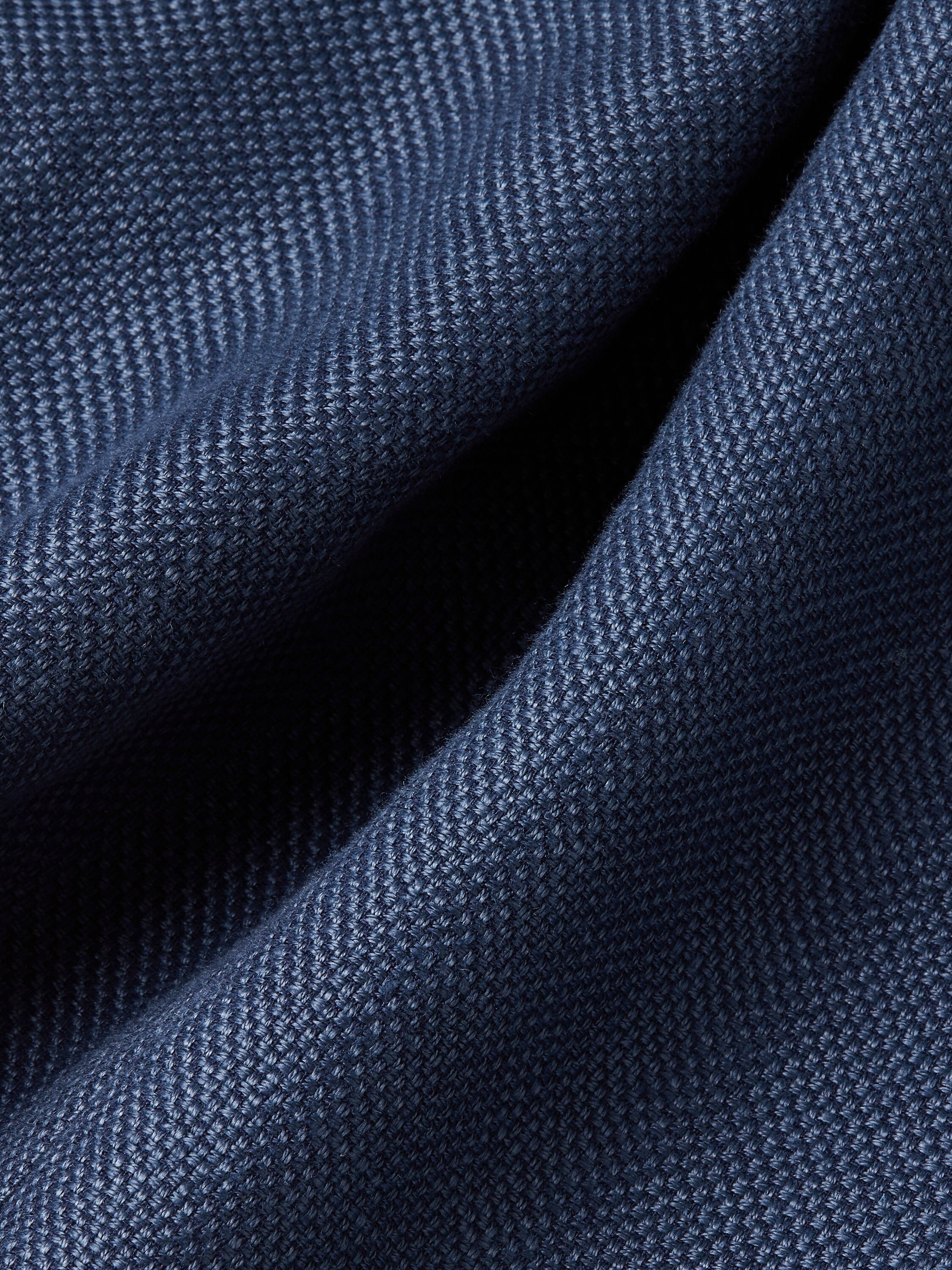 Jacke aus Crossover Leinen, Wolle und Seide in Dunkelblau Detailfoto #4 des Produkts