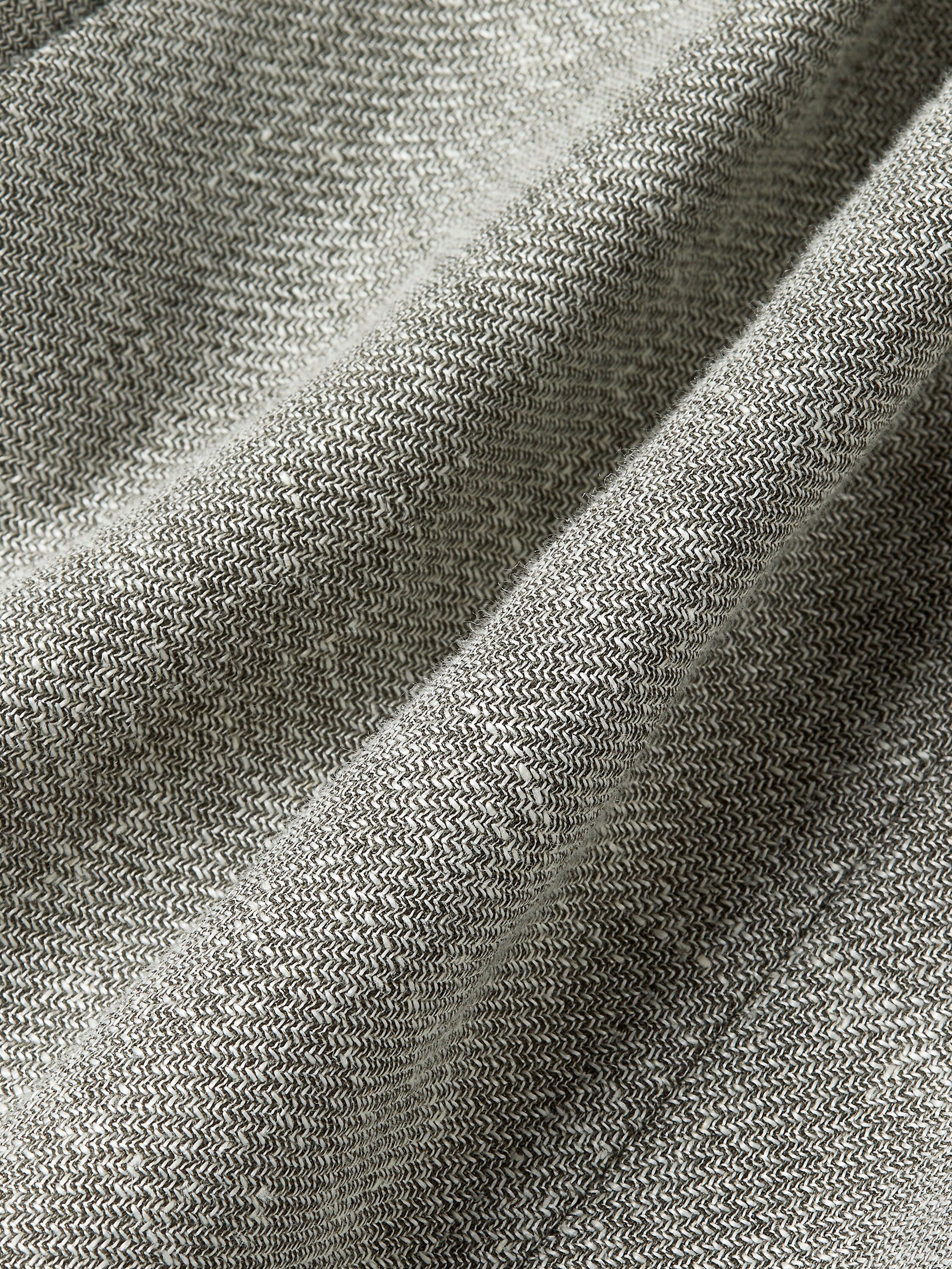 Crossover Jacke aus Leinen, Wolle und Seide in Hellgrün Detailfoto #3 des Produkts