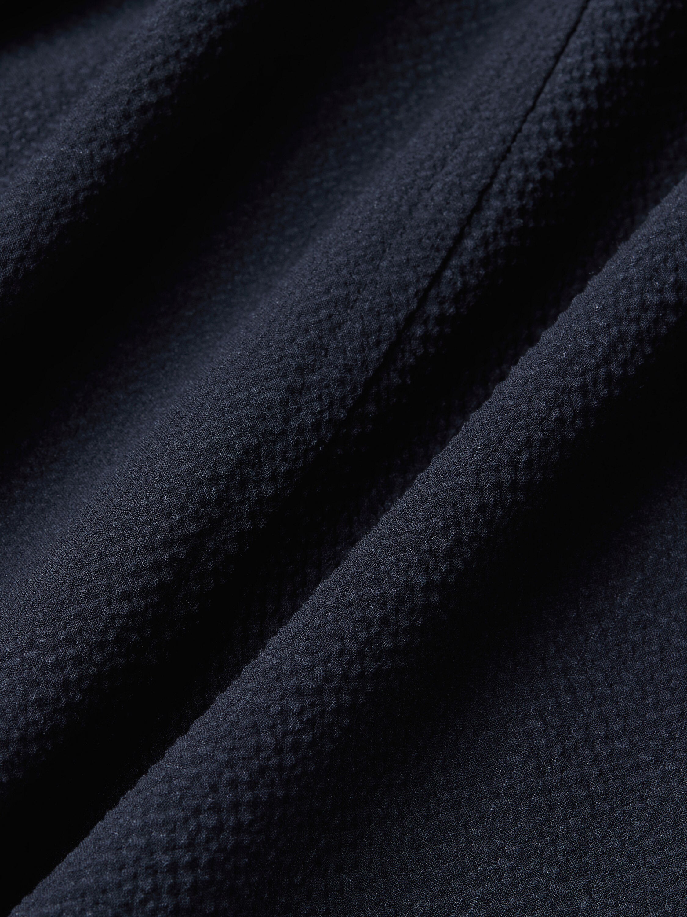 Navy Blue Trofeo Seersucker Wool Silk and Linen Blend Jacket Product detail photo #2