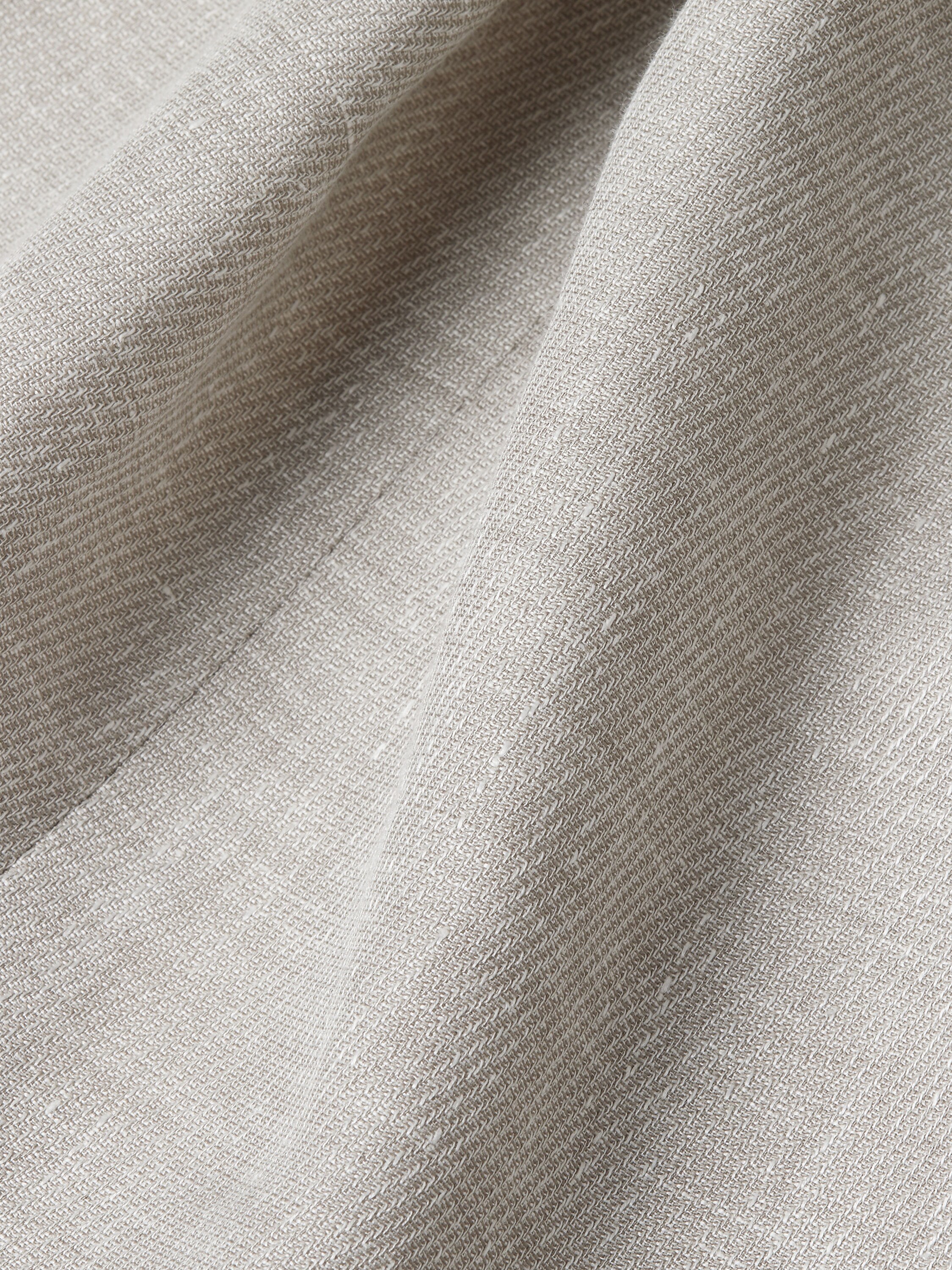 Light Beige Crossover Wool Linen and Silk Jacket Product detail photo #4