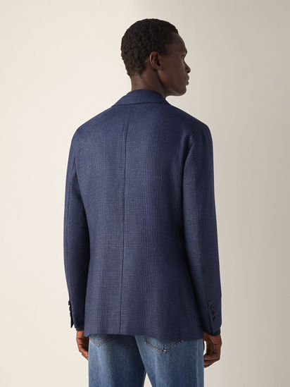 Blue Cashmere Silk and Linen Jacket SS26 37113664 | Zegna US