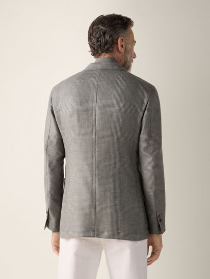 Dark Taupe Cashmere Silk and Linen Jacket SS26 37113494 | Zegna US
