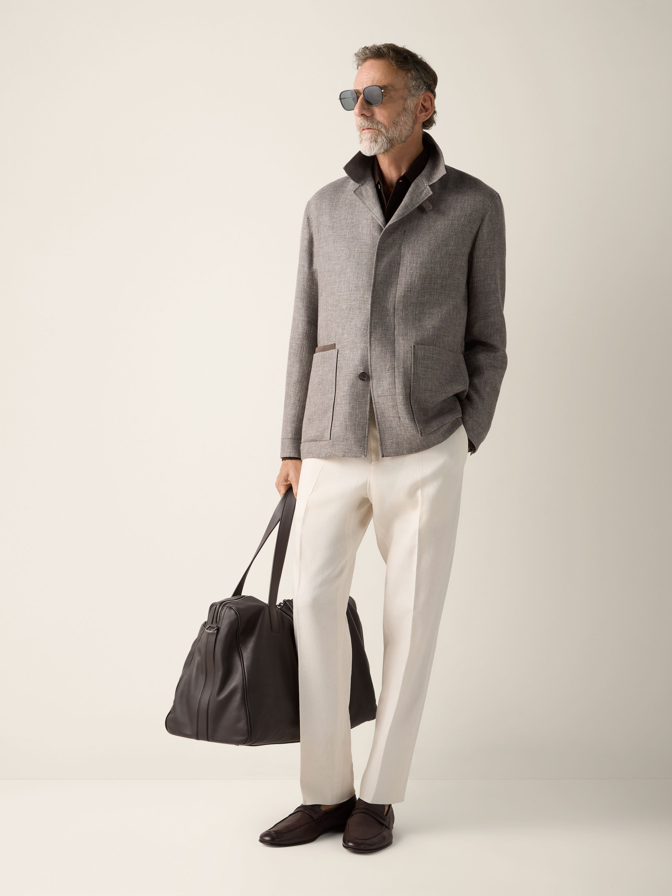 Cashmere Linen and Silk Chore Jacket Product detail photo #1