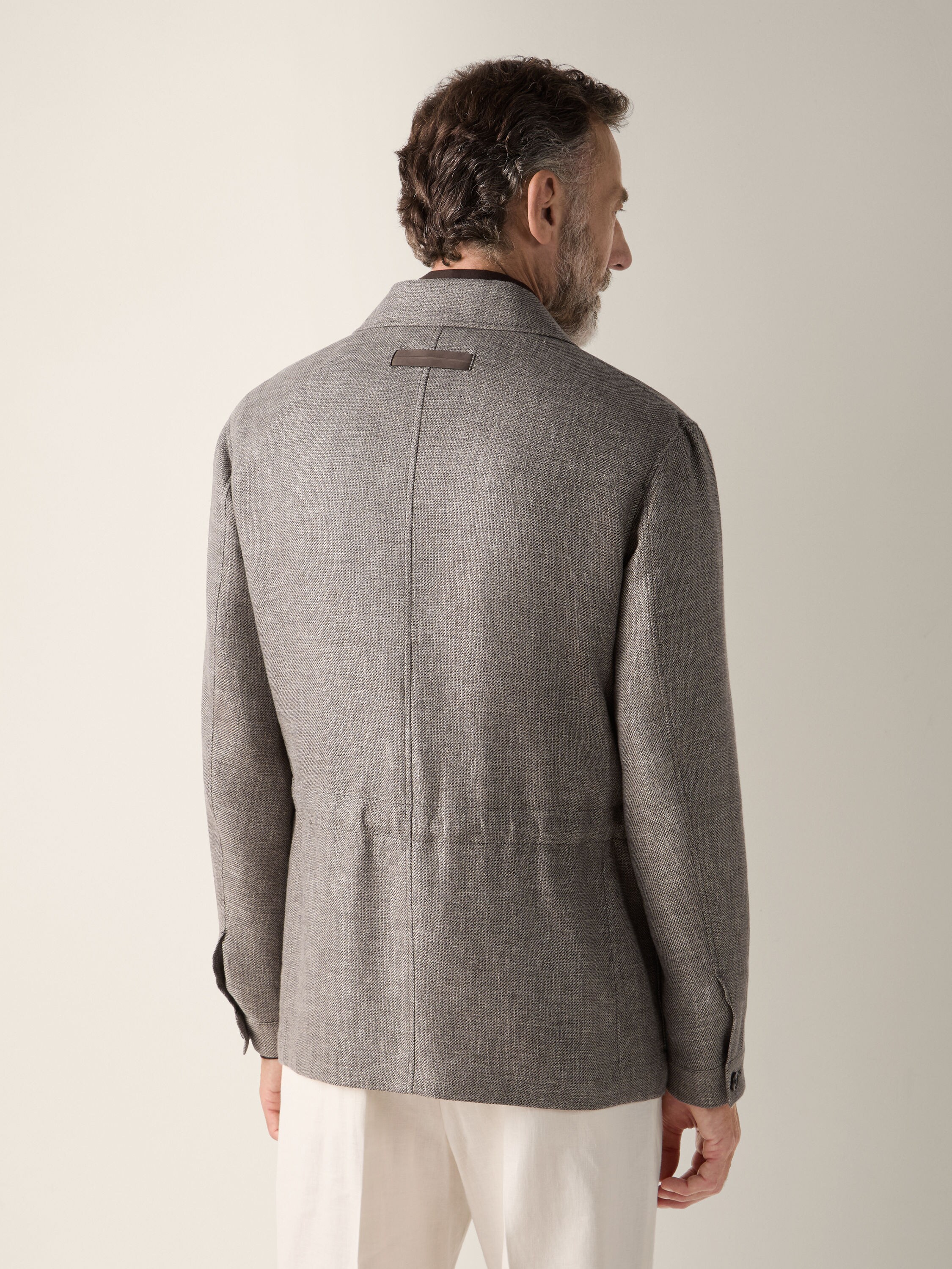 Cashmere Linen and Silk Chore Jacket Product detail photo #5