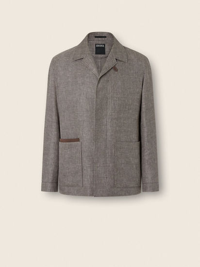 Cashmere Linen and Silk Chore Jacket SS26 37125808 | Zegna US