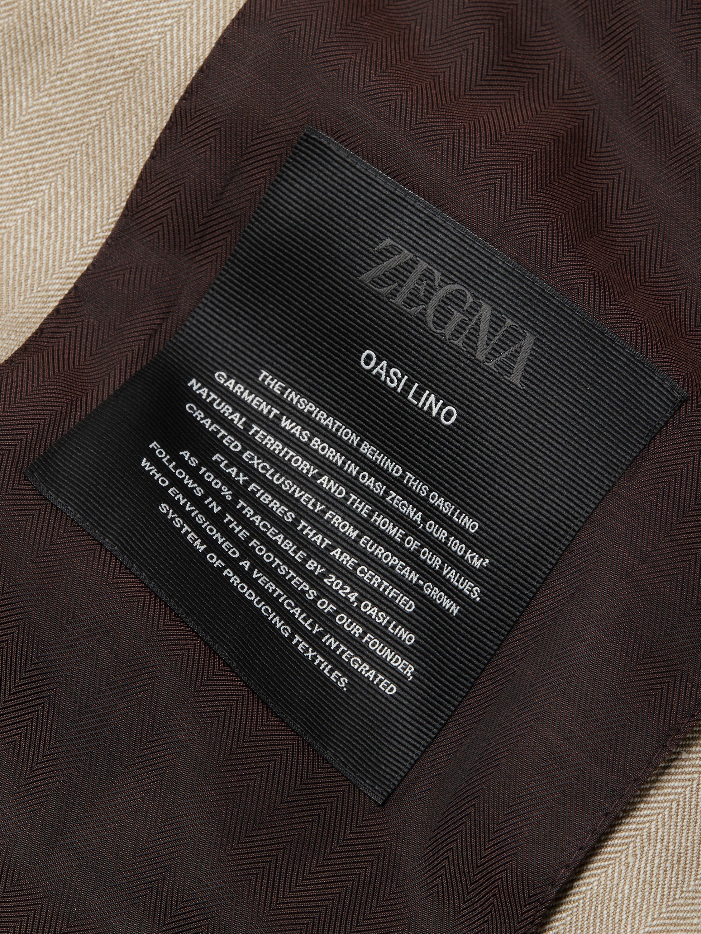 Giacca in Oasi Lino Tortora Chiaro Foto #2 di dettaglio del prodotto