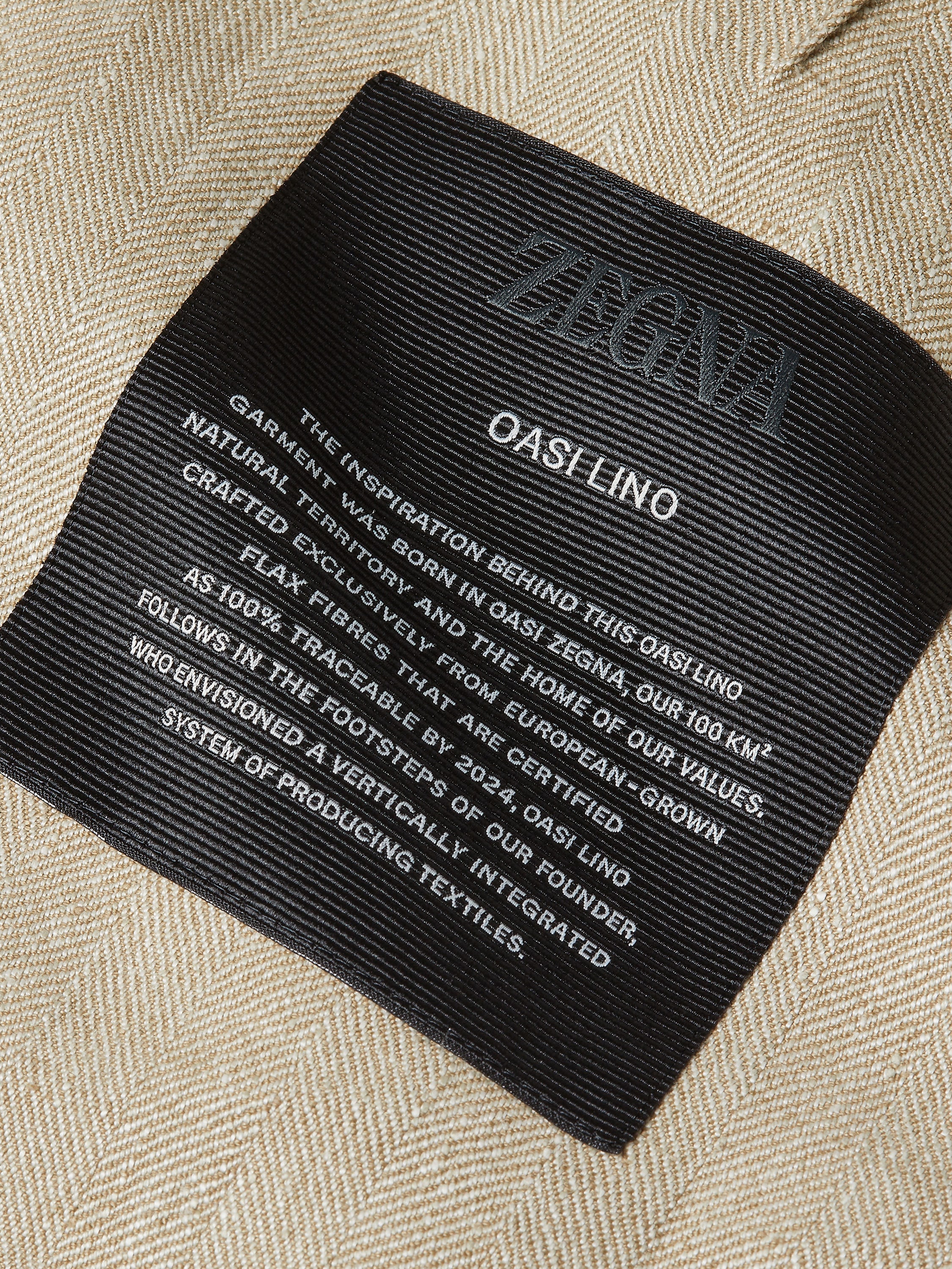 Giacca in Oasi Lino Tortora Chiaro Foto #2 di dettaglio del prodotto