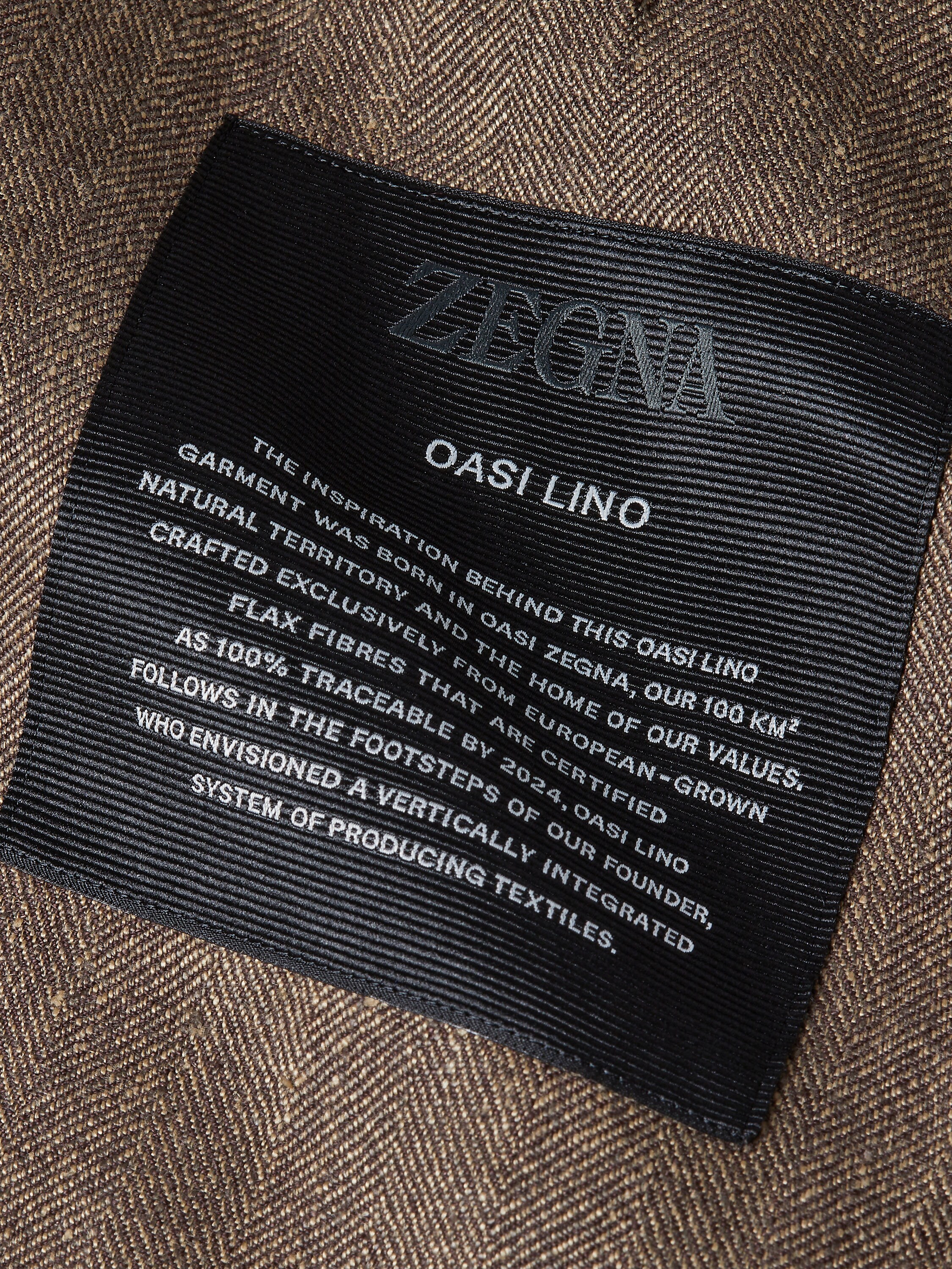 Dark Taupe Oasi Lino Jacket Product detail photo #2