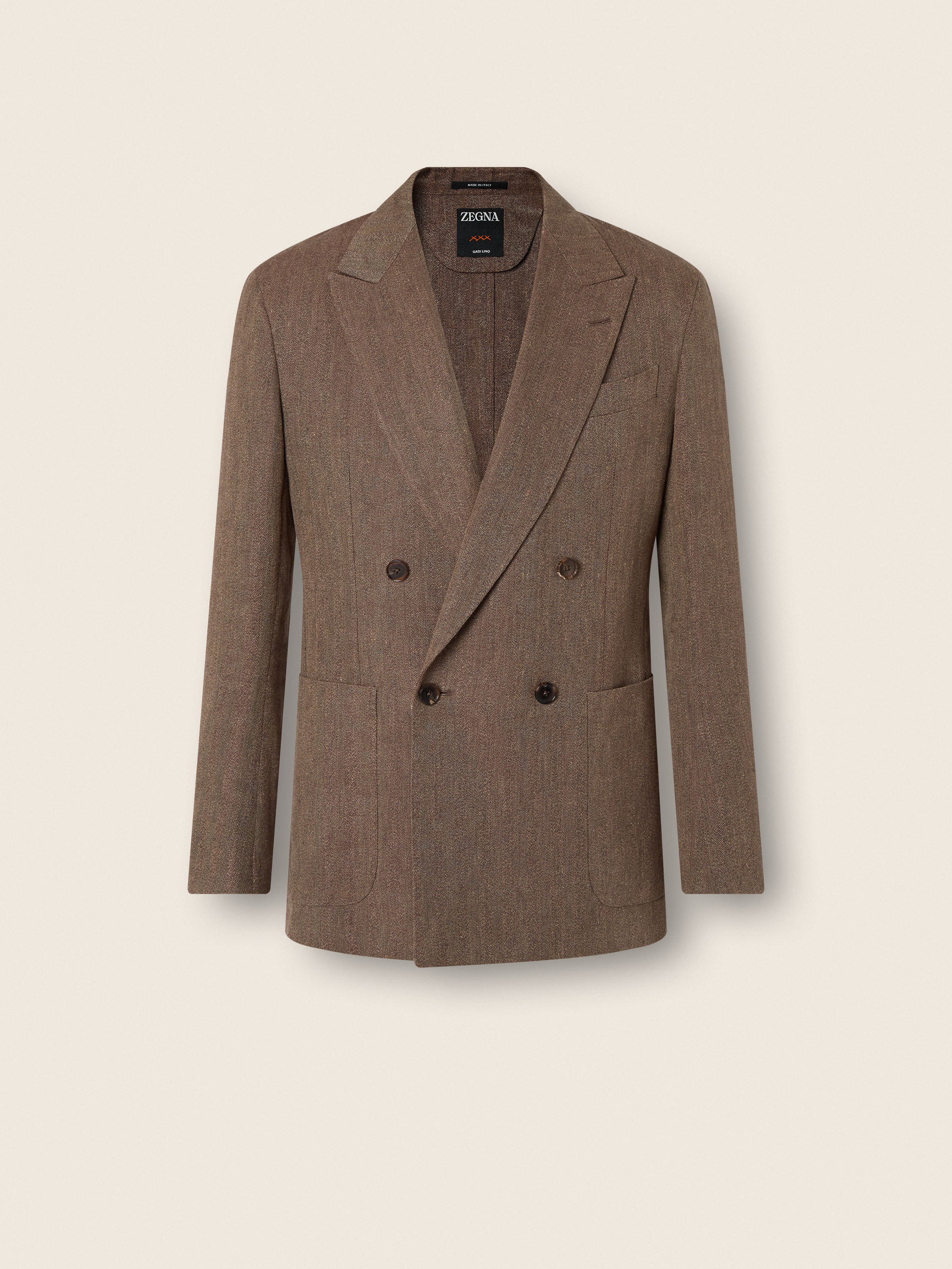 Dark Taupe Oasi Lino Jacket Main product photo