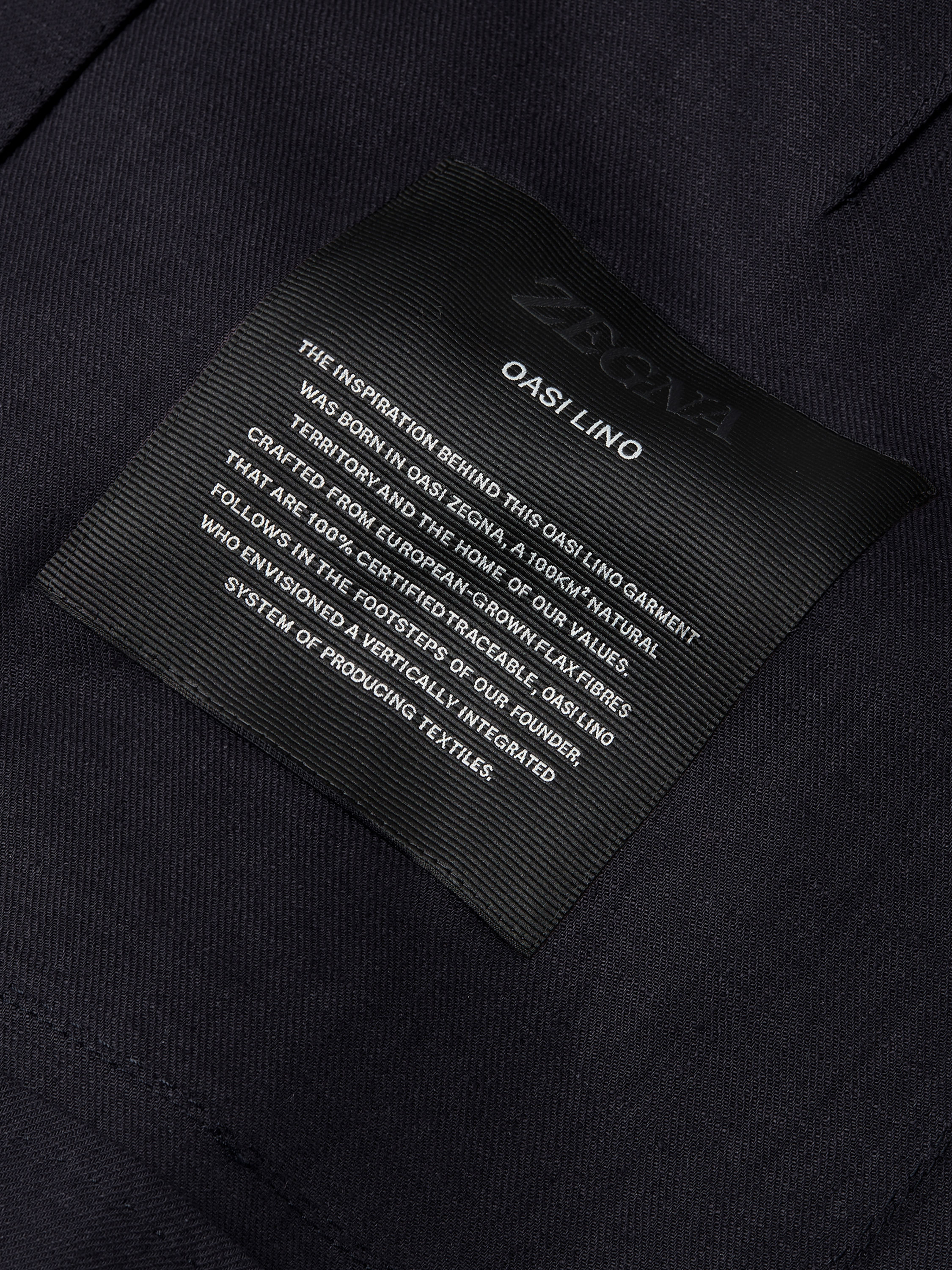 Giacca in Oasi Lino Blu Navy Foto #2 di dettaglio del prodotto
