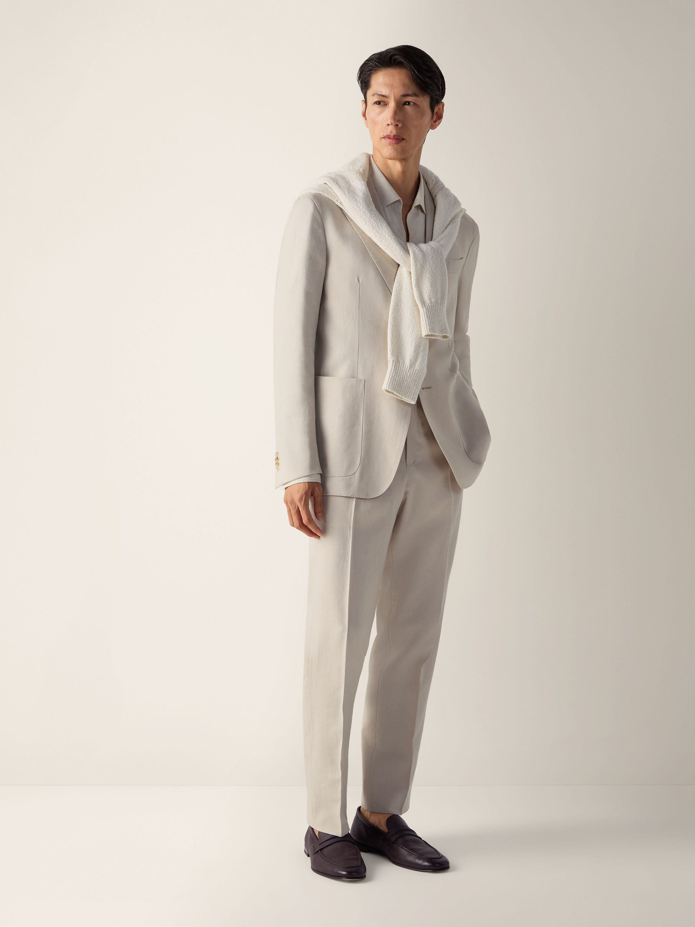 Ivory Oasi Lino Jacket Product detail photo #1