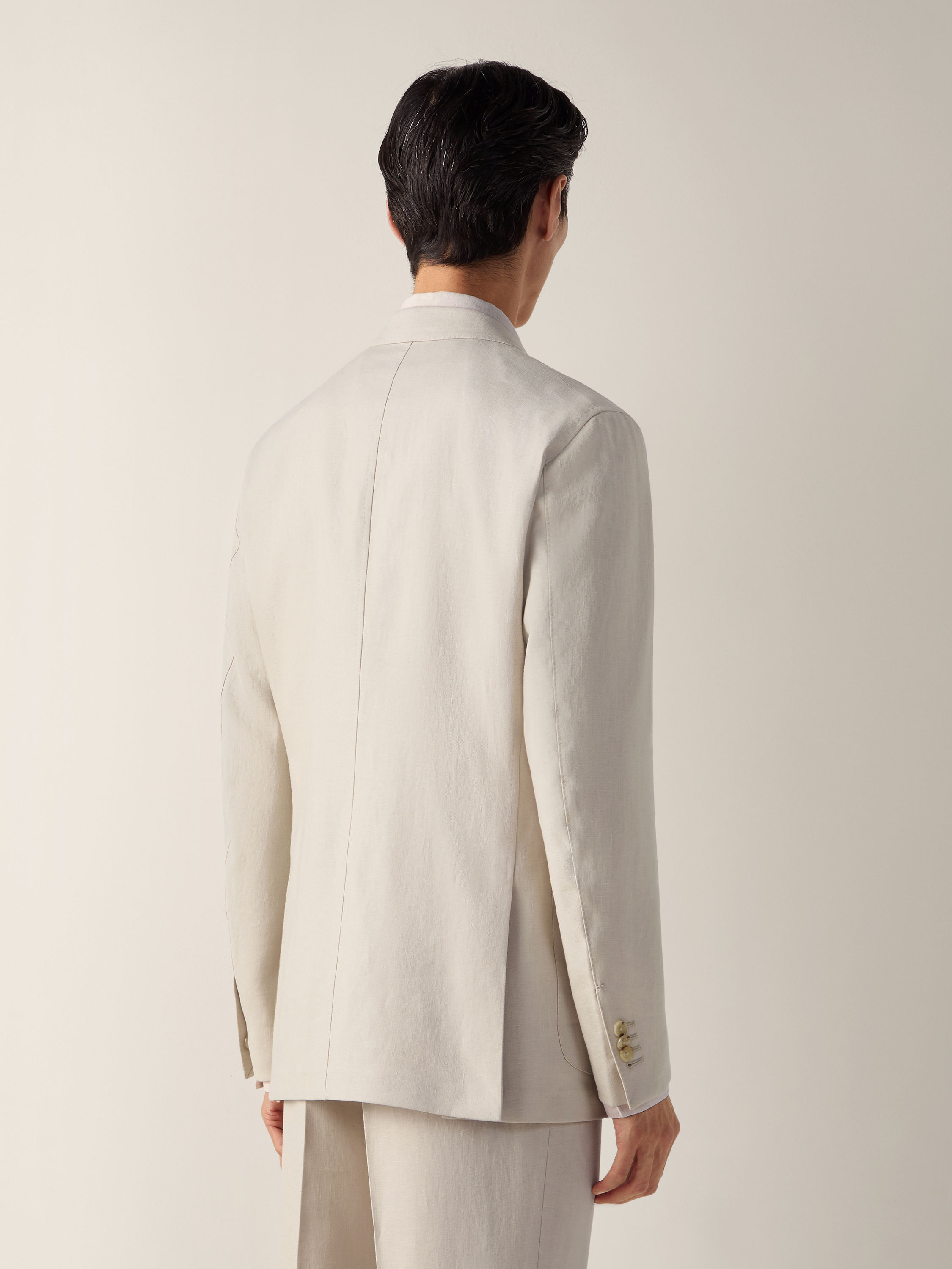 Ivory Oasi Lino Jacket Product detail photo #5