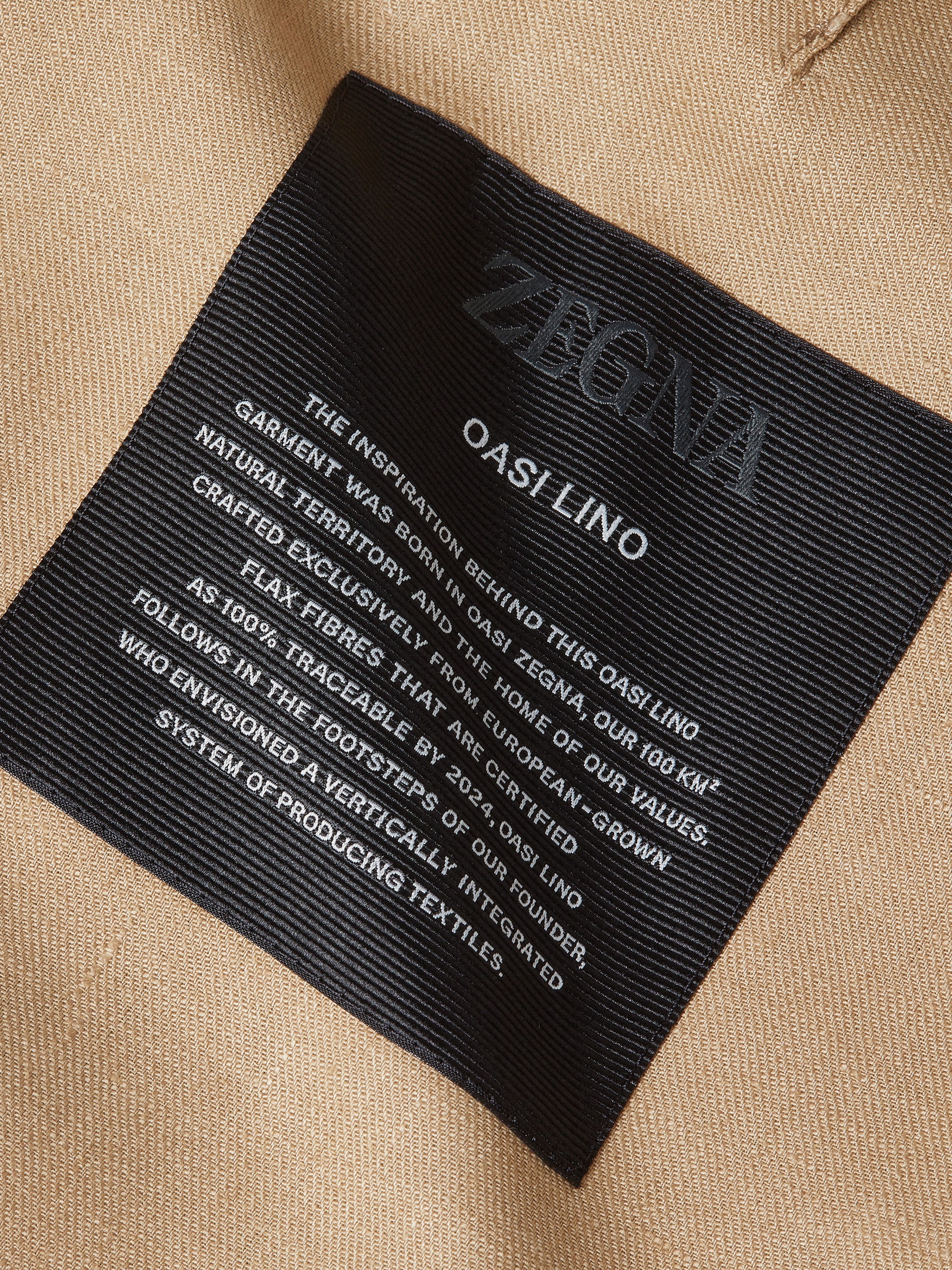 Beige Oasi Lino Jacket Product detail photo #2