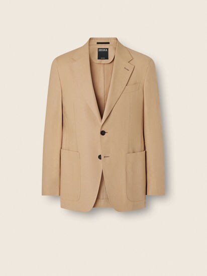 Beige Oasi Lino Jacket SS26 37135233 | Zegna ROW