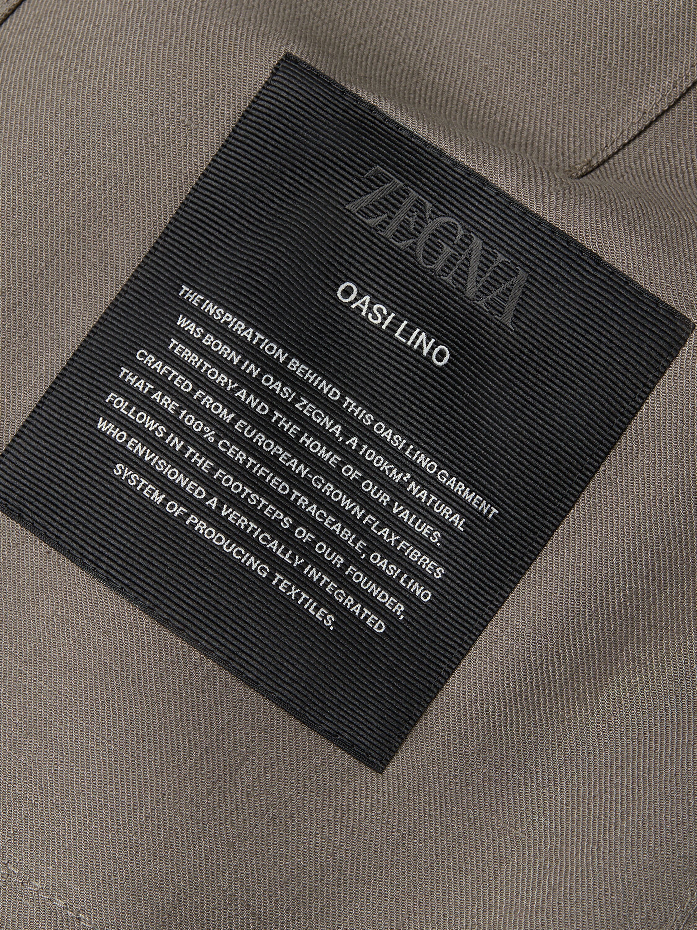 Dark Taupe Oasi Lino Jacket Product detail photo #2