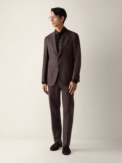 Dark Brown Oasi Lino Jacket SS26 37134849 | Zegna US