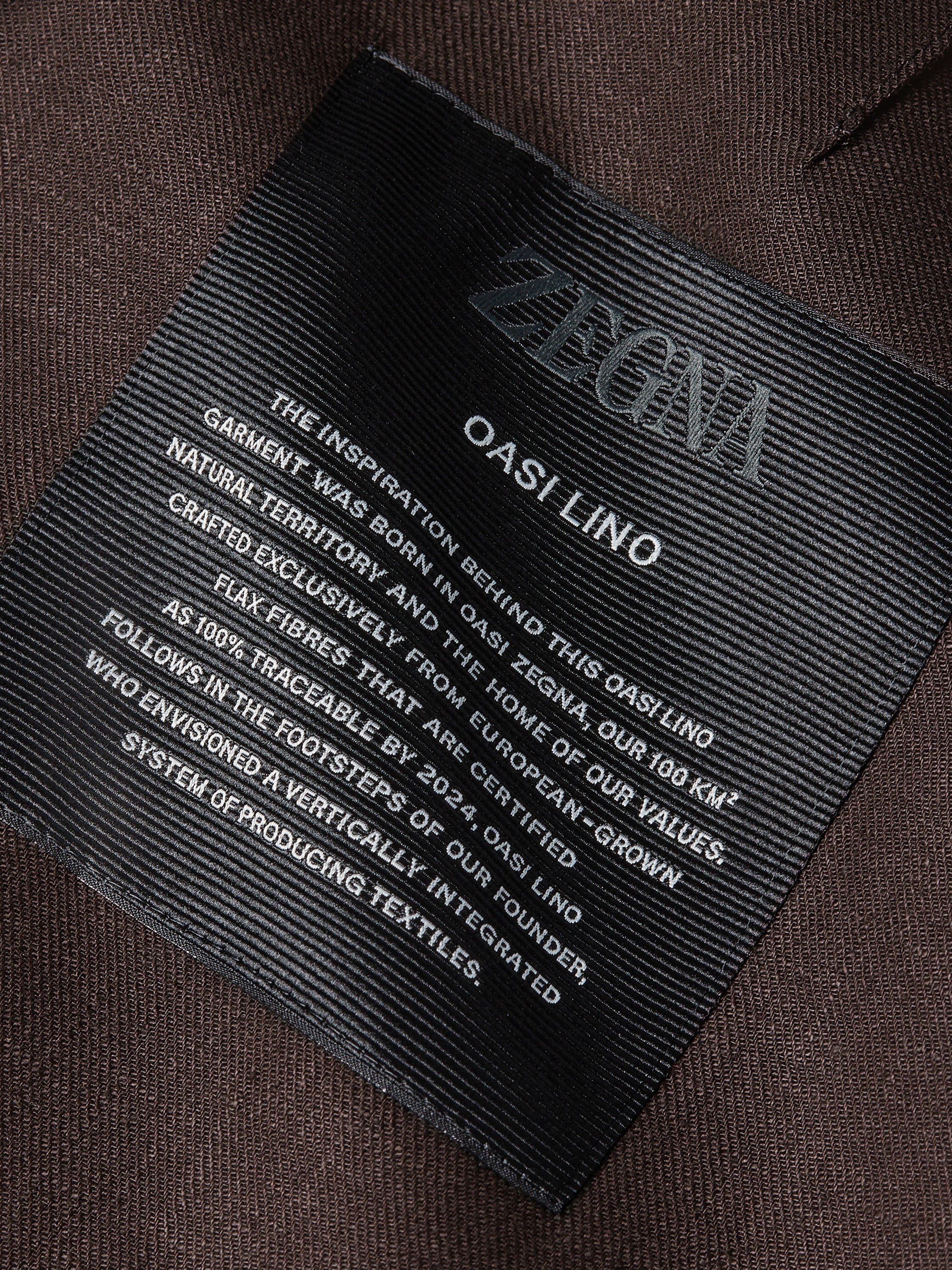 Dark Brown Oasi Lino Jacket Product detail photo #2