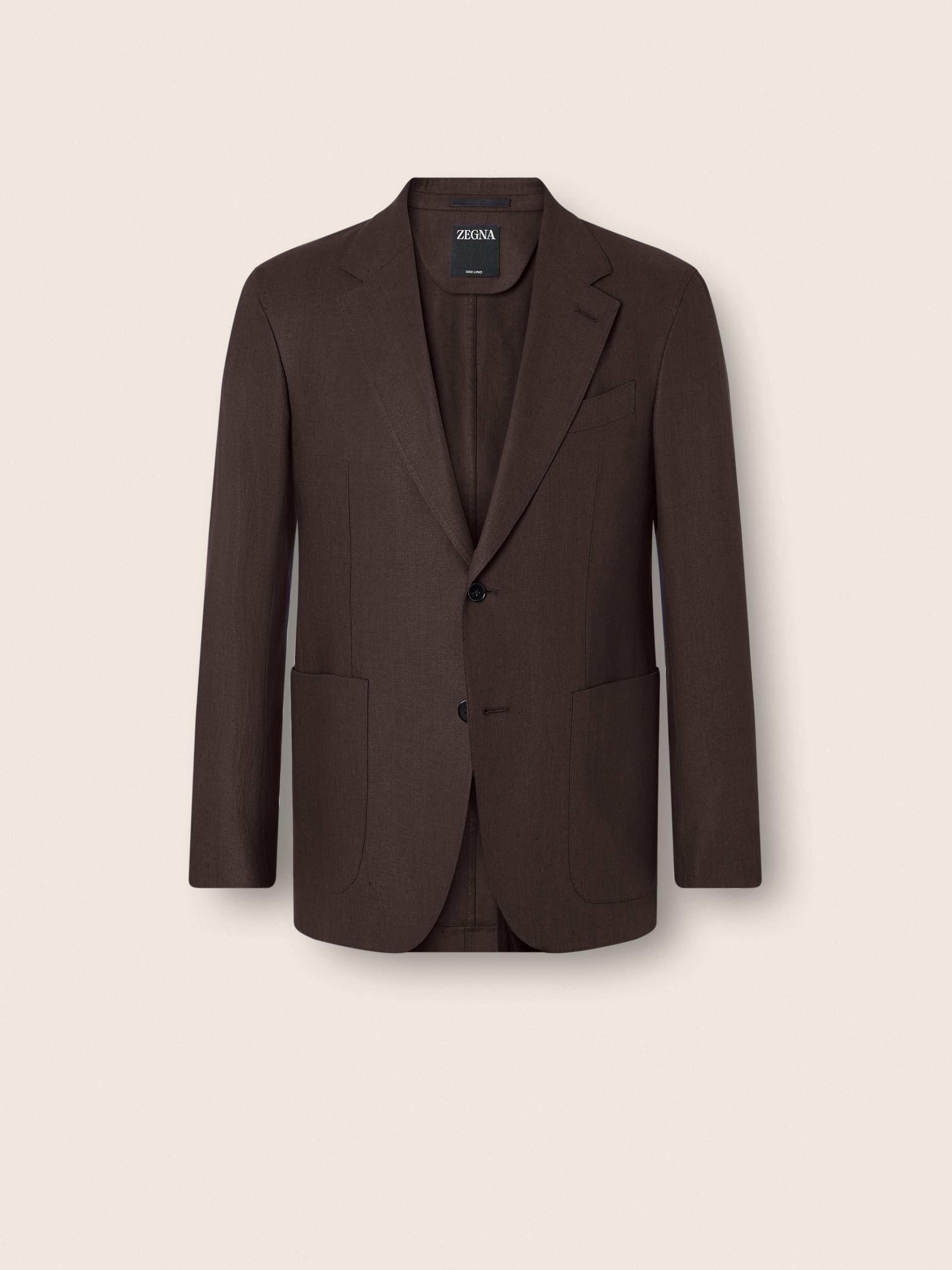 Dark Brown Oasi Lino Jacket Main product photo