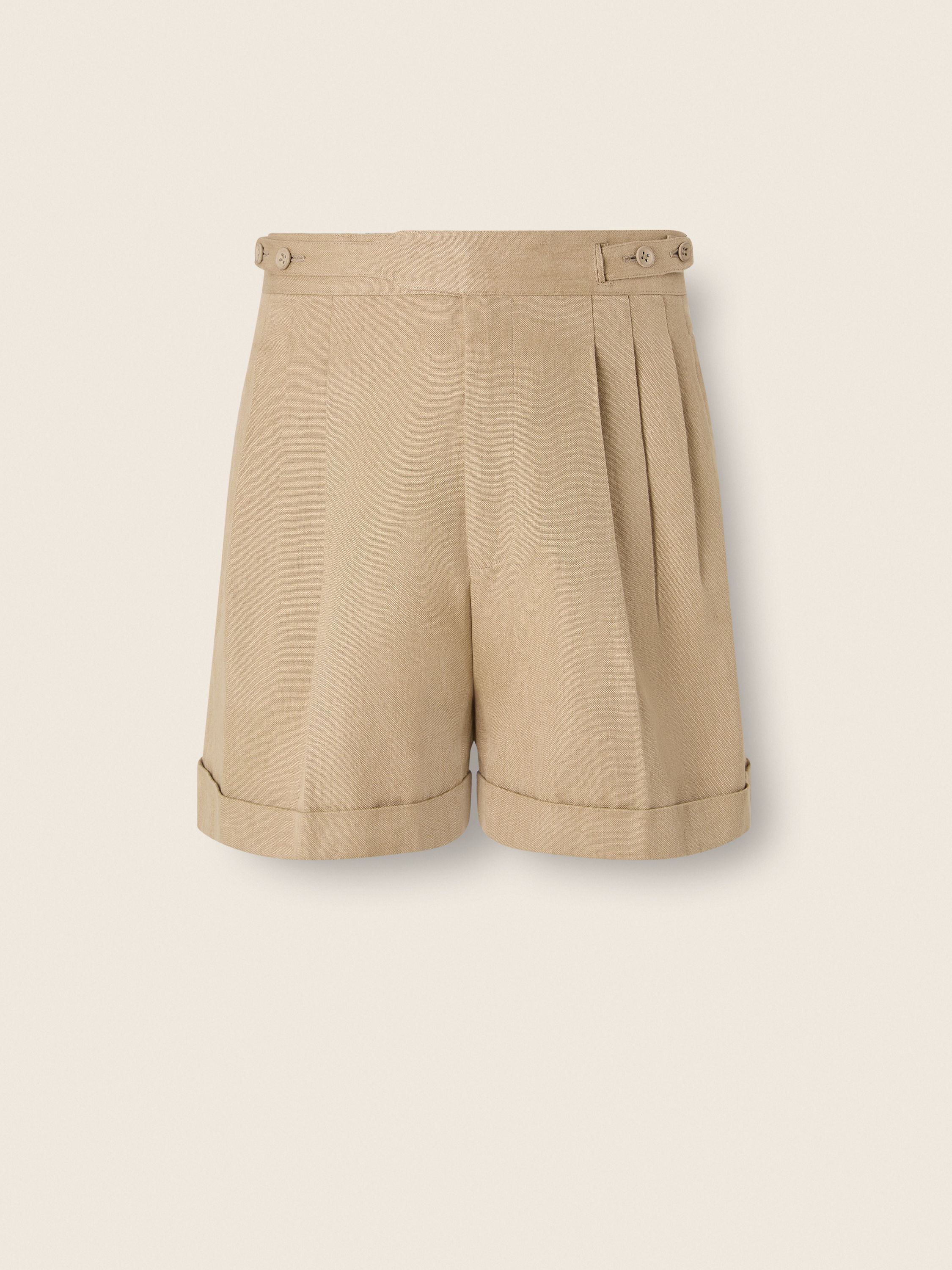 Shorts aus Oasi Lino in Beige Hauptproduktfoto