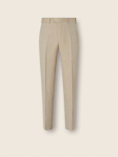 Light Taupe Oasi Lino Pants SS26 37115891 | Zegna US