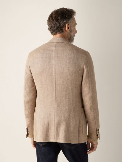 Beige Silk and Linen Jacket SS26 37121600 | Zegna US