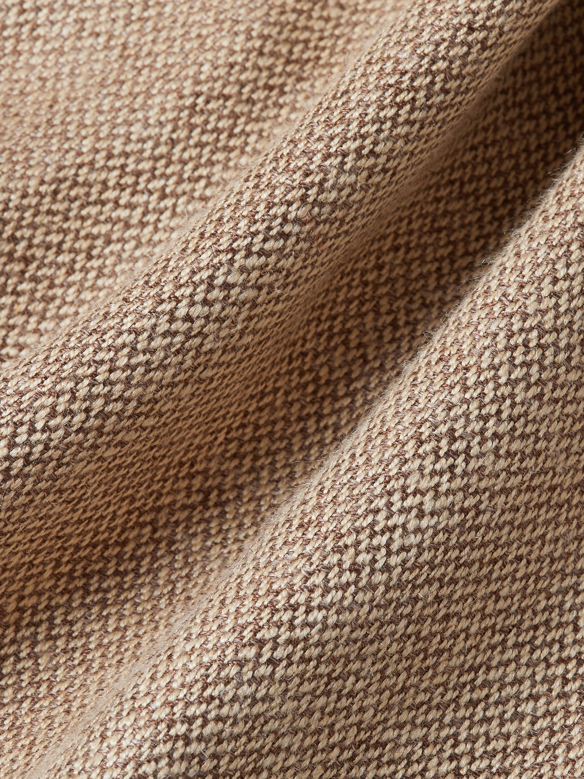 Hemdjacke aus Kaschmir, Seide und Leinen in Beige Detailfoto #4 des Produkts