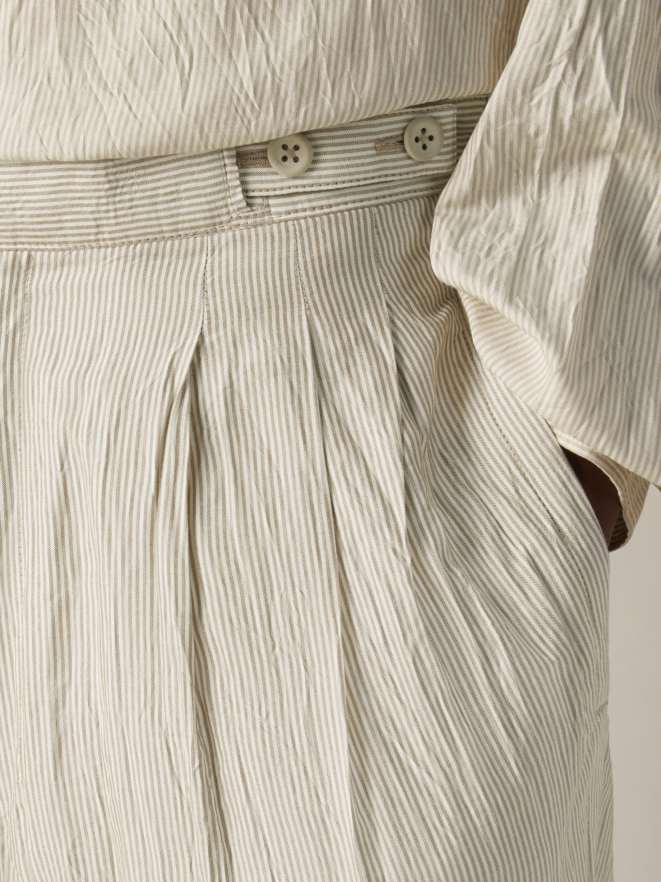 Pantaloni in Seta Bianchi e Grigio Chiaro Foto #1 di dettaglio del prodotto