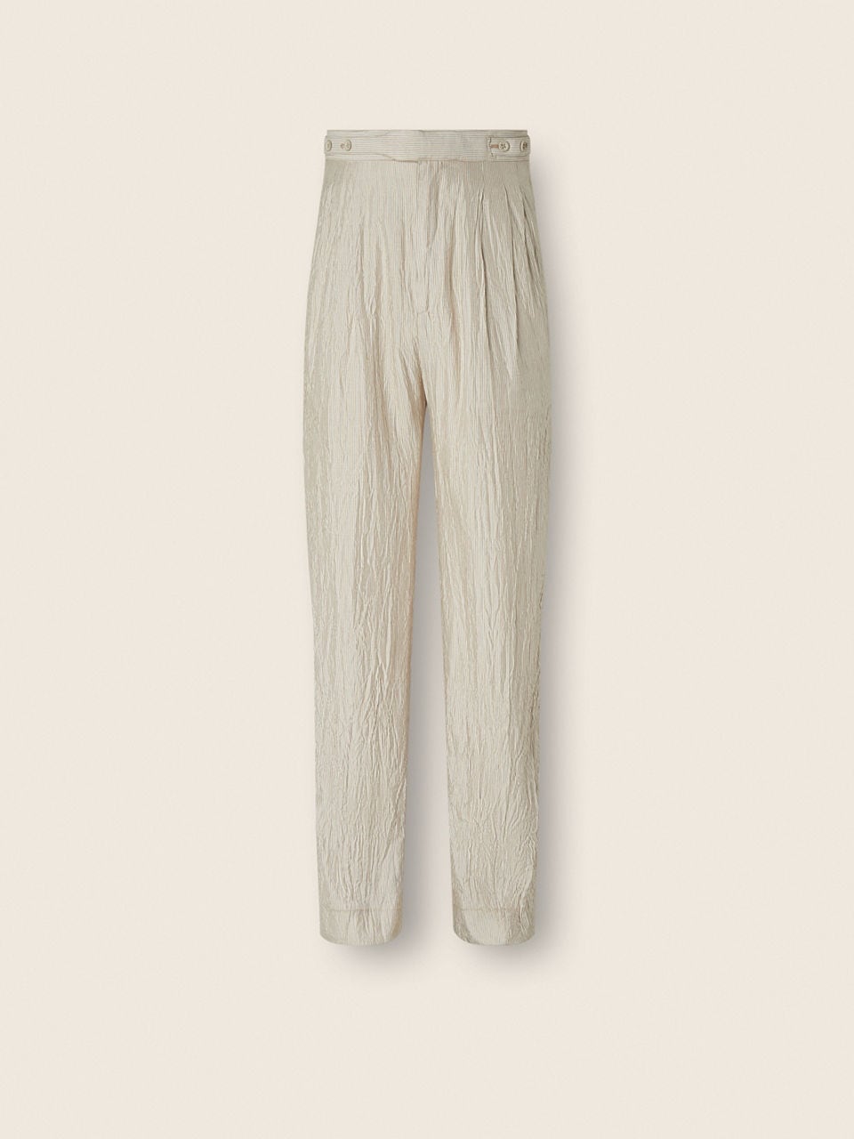 White and Light Grey Silk Pants
