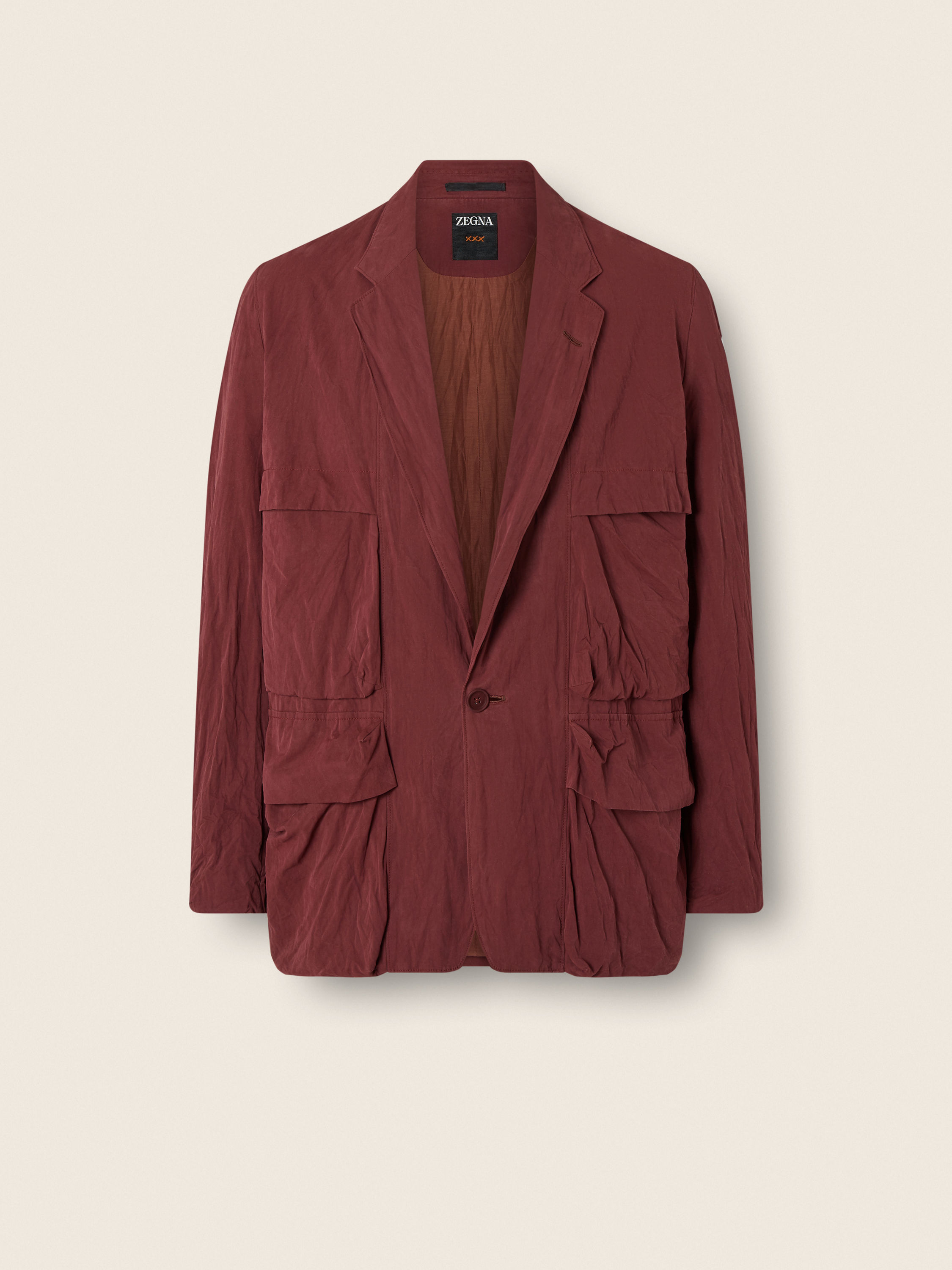 Giacca in Cotone Bordeaux Scuro Foto #1 di dettaglio del prodotto