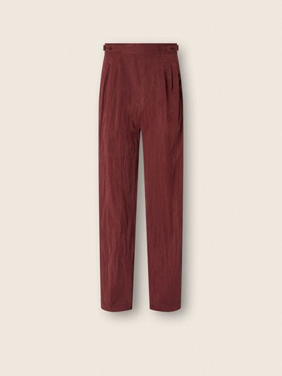 Dark Burgundy Cotton Pants SS26 38459238 | Zegna US