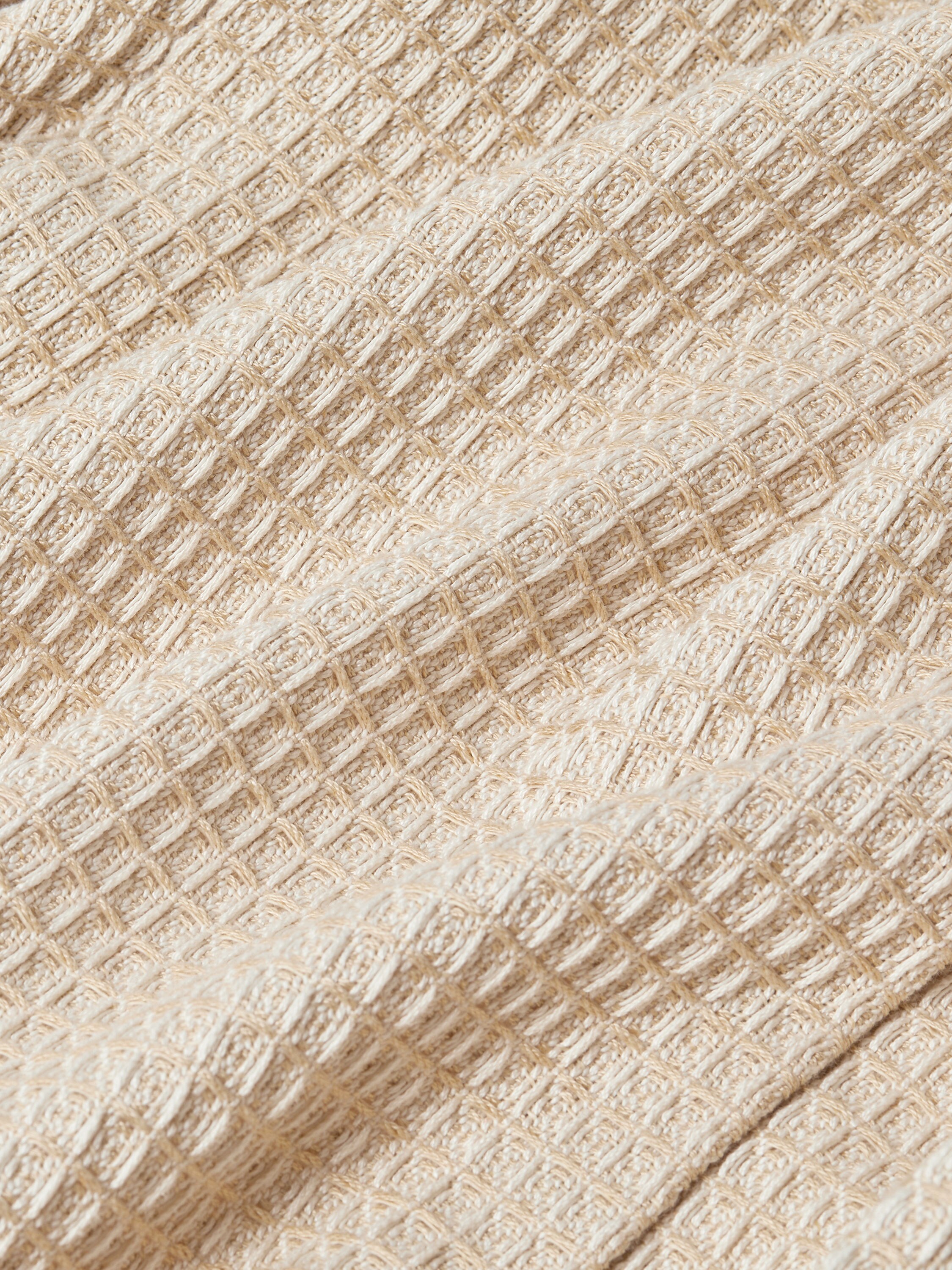 Gemusterte Hemdjacke aus einer Baumwoll-Wollmischung in Beige Detailfoto #2 des Produkts