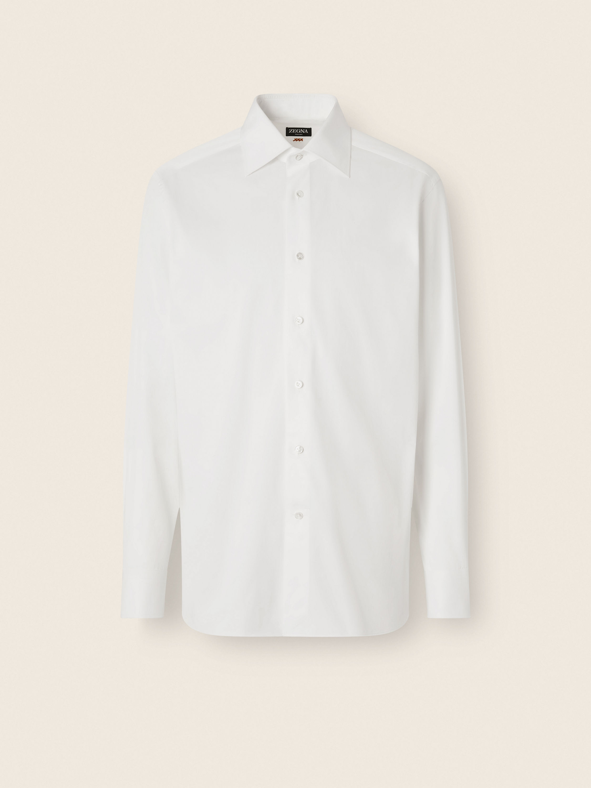 Optical White Trecapi Cotton Shirt Main product photo