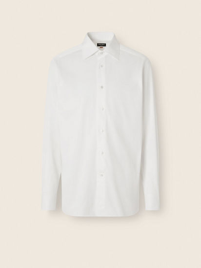 Optical White Trecapi Cotton Shirt FW26 39267349 | Zegna US