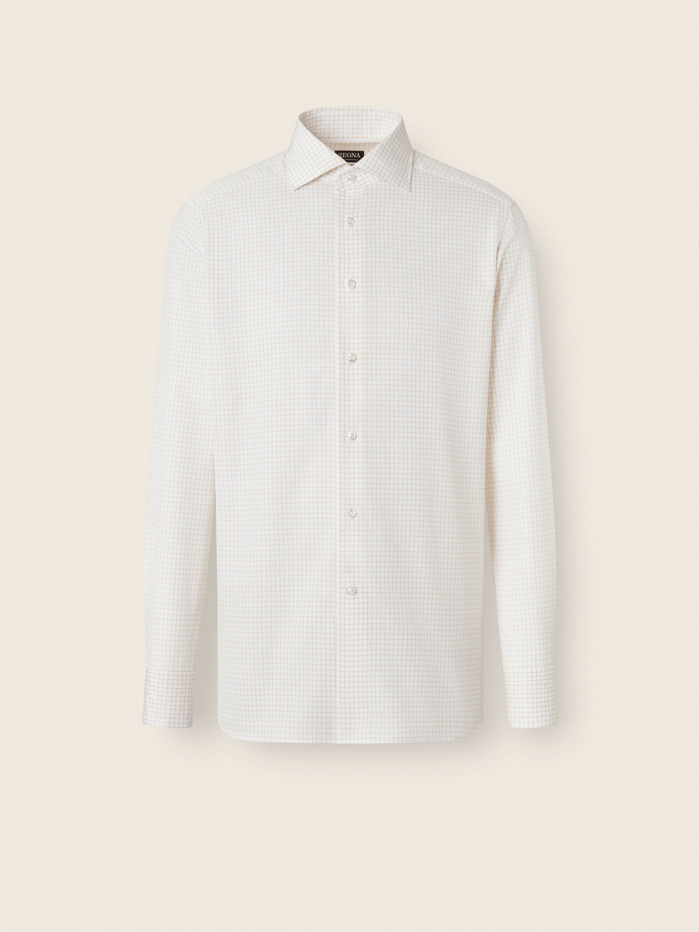 White and Yellow Checked Cotton Shirt Main product photo