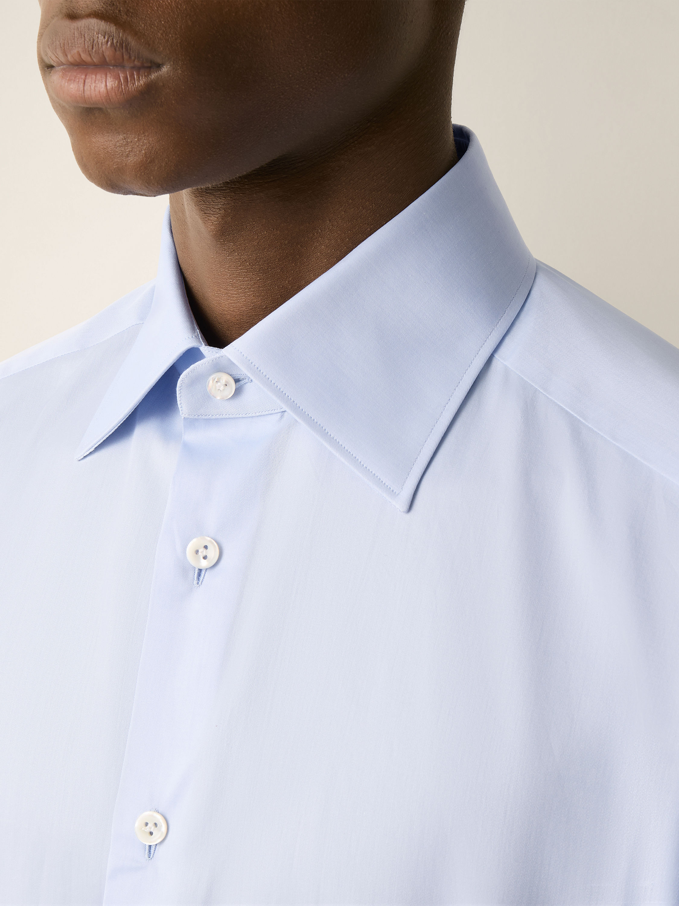 Light Blue 300 Cotton Shirt Product detail photo #1