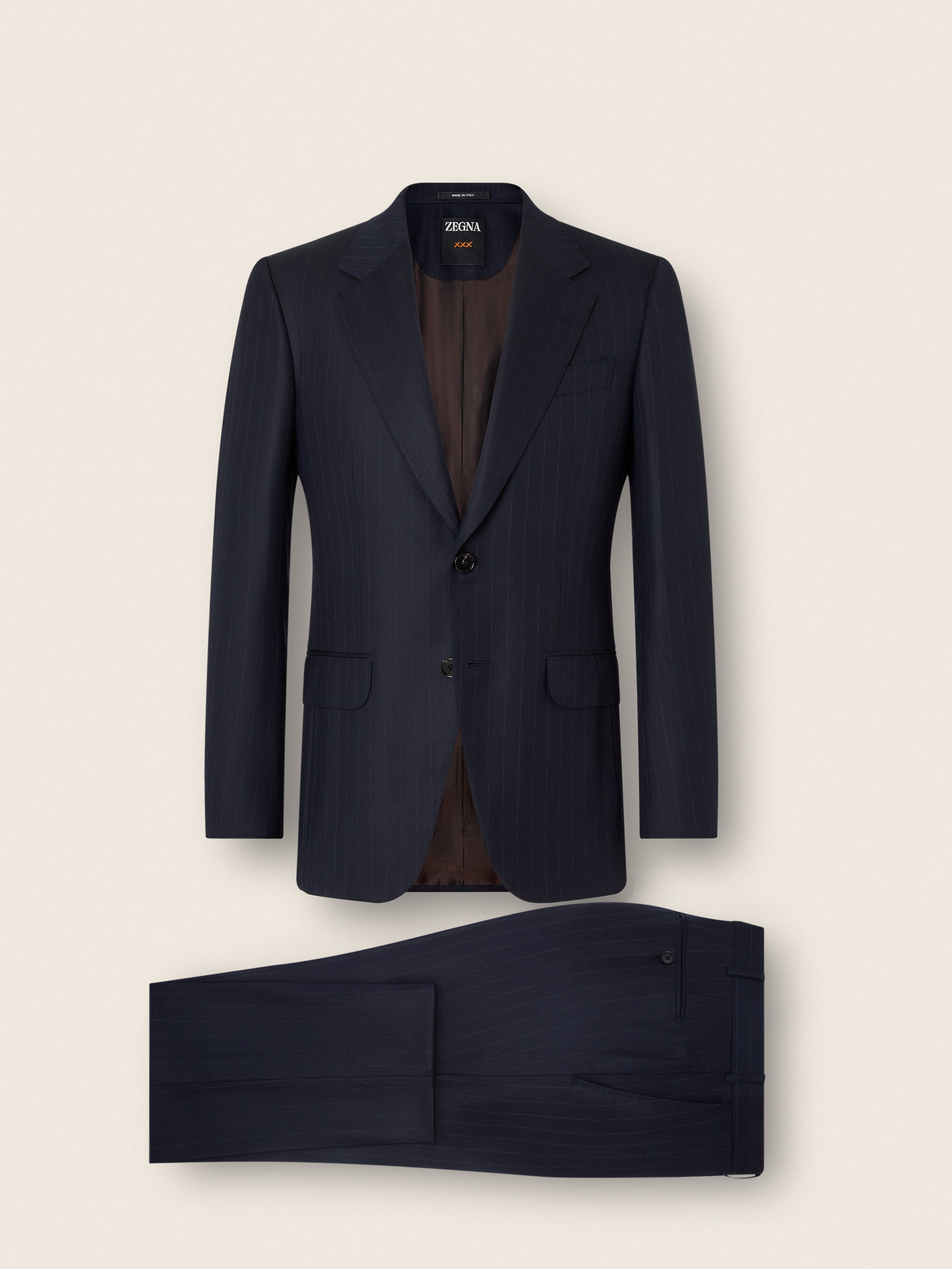 Navy Blue Wool Suit Product detail photo #1