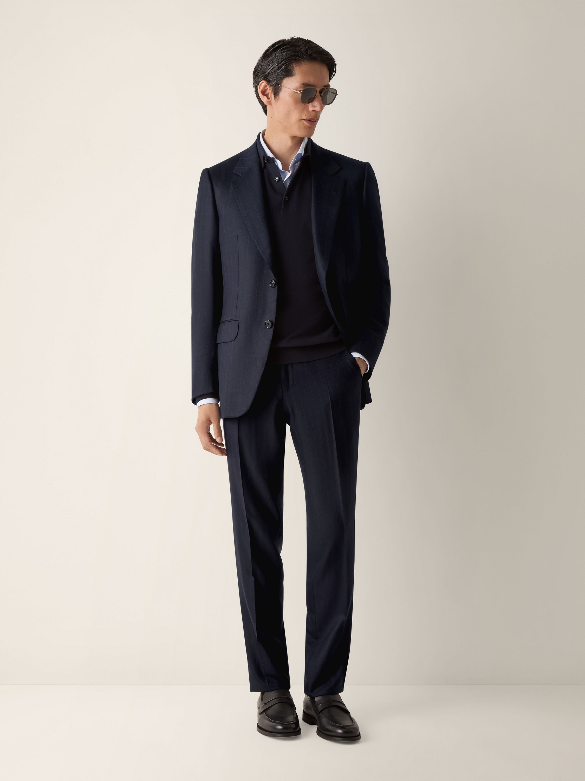 Navy Blue Wool Suit Main product photo