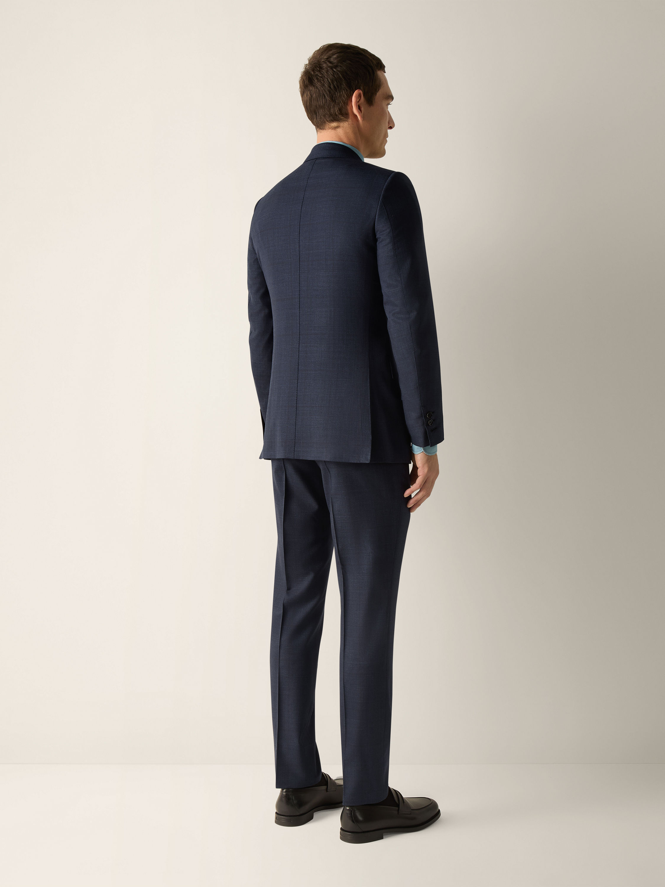 Navy Blue Trofeo 120mila Wool Suit Product detail photo #5