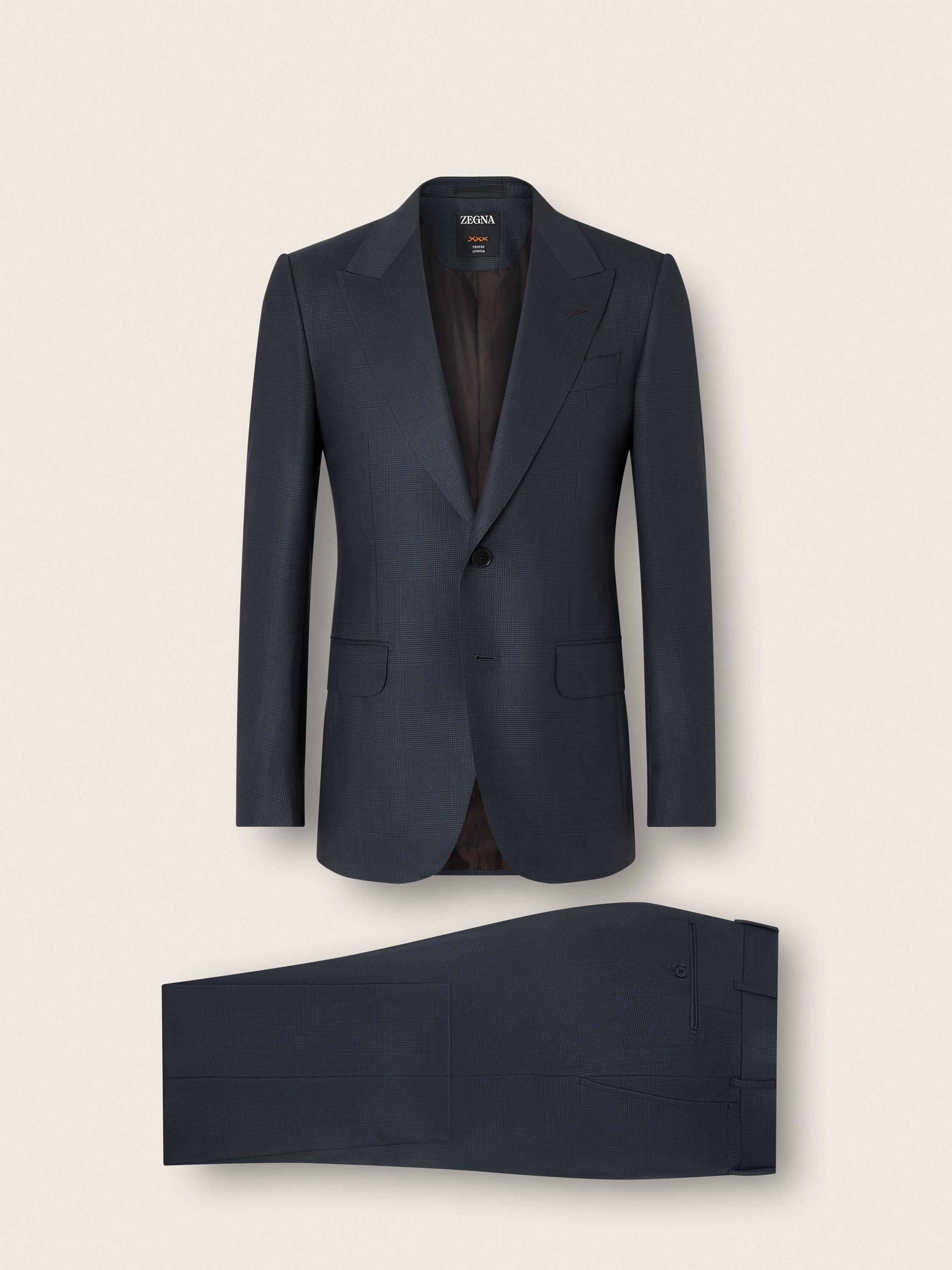 Dark Grey Trofeo 120mila Wool Suit Product detail photo #1