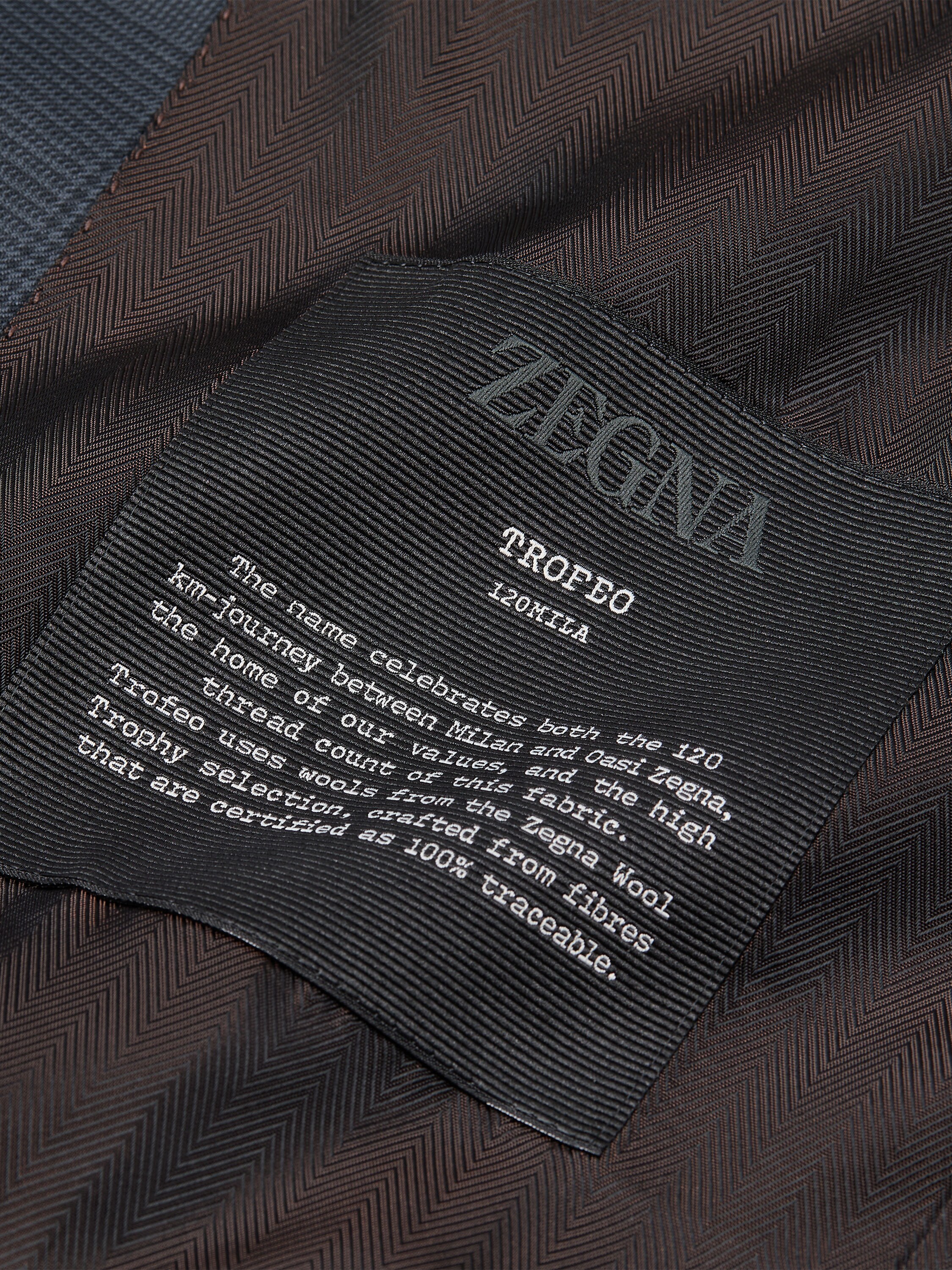 Dark Grey Trofeo 120mila Wool Suit Product detail photo #2