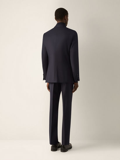Navy Blue Trofeo Selection Wool Suit FW26 39306505 | Zegna FR