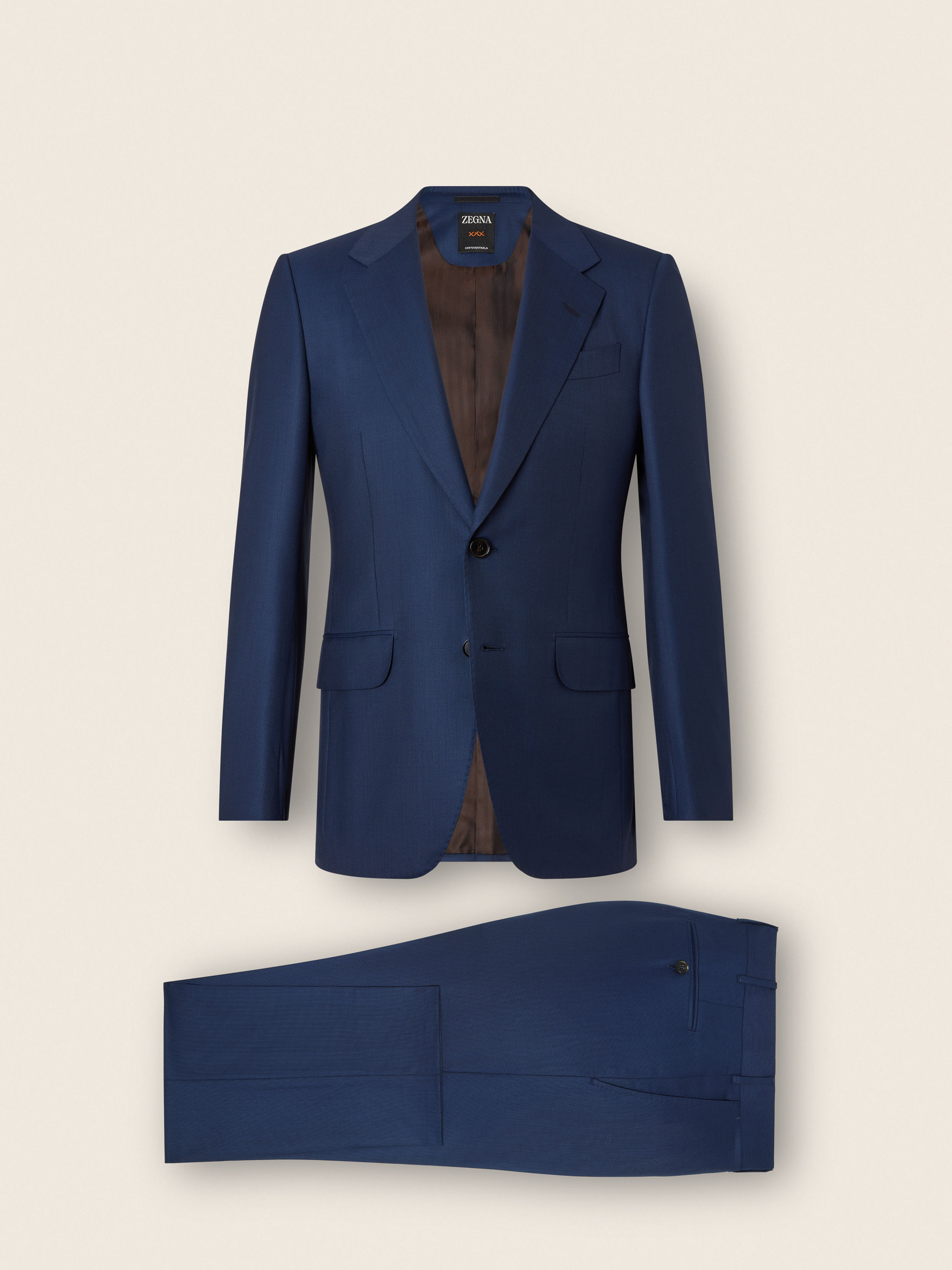 Navy Blue Trofeo 120mila Wool Suit Product detail photo #1