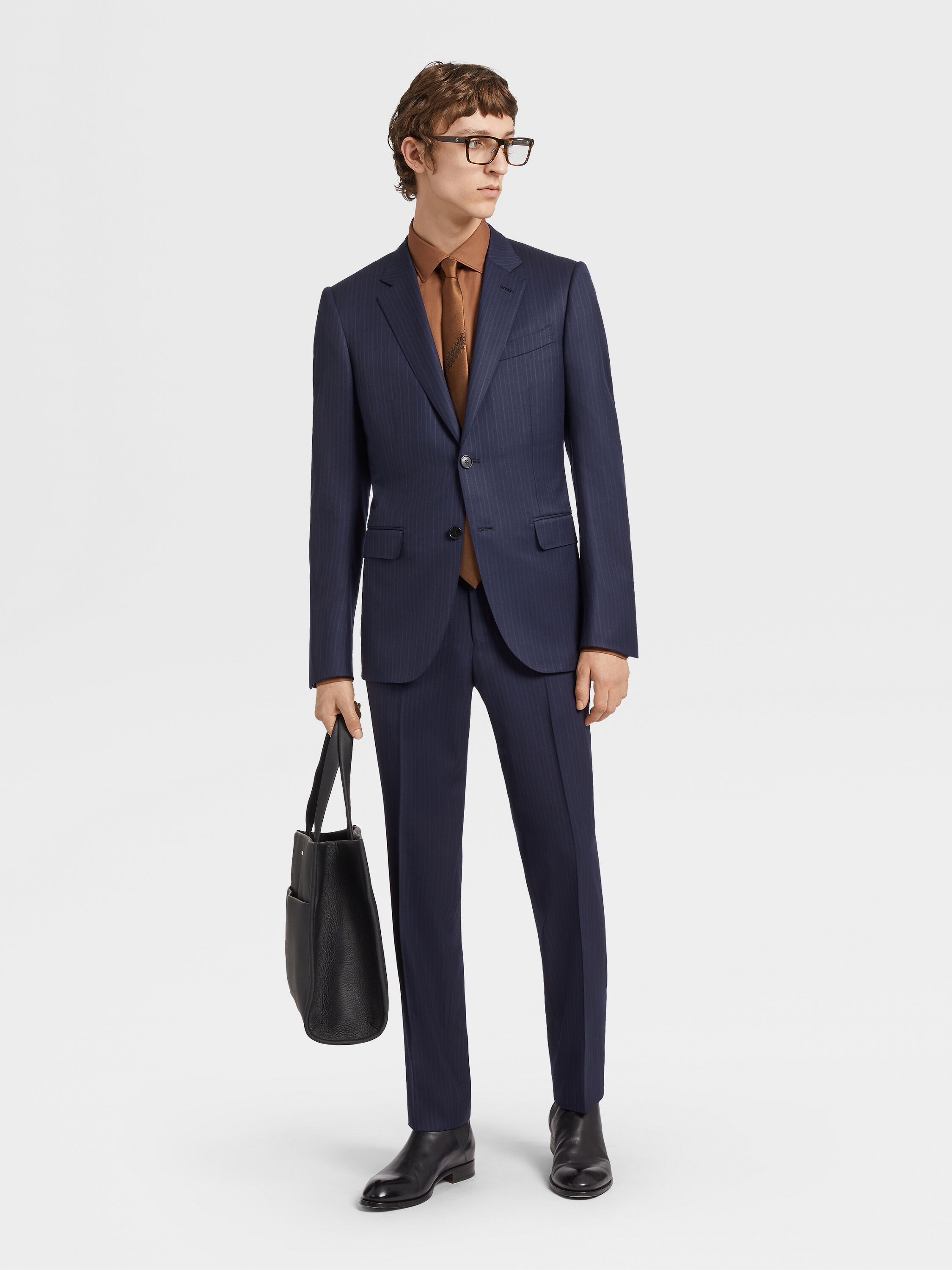 Navy Blue Centoquarantamila Wool Suit