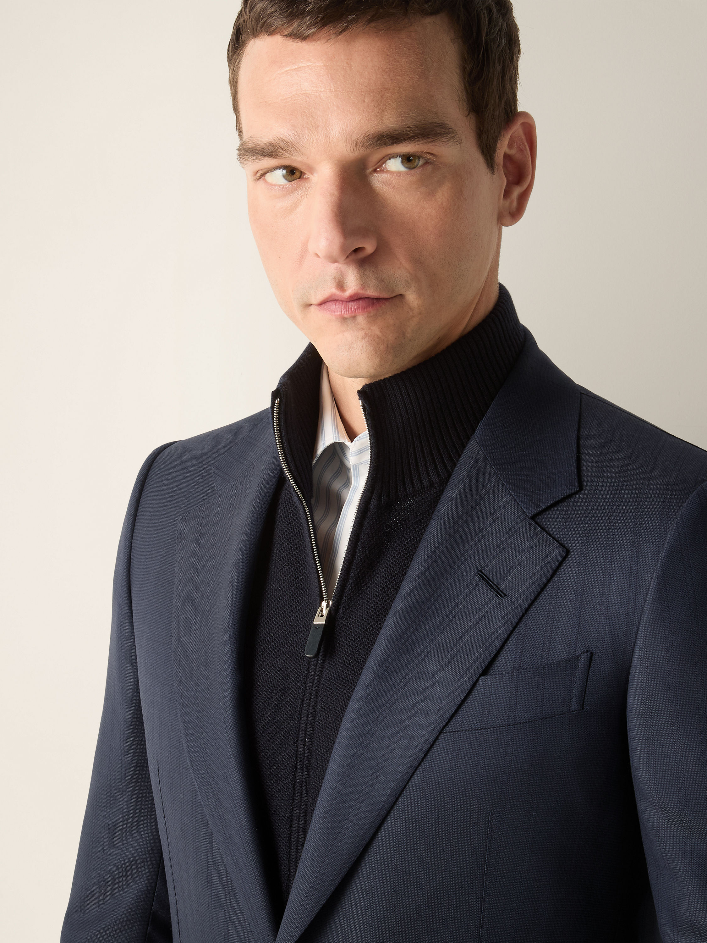 Navy Blue Trofeo 15milmil15 Wool Suit Product detail photo #2