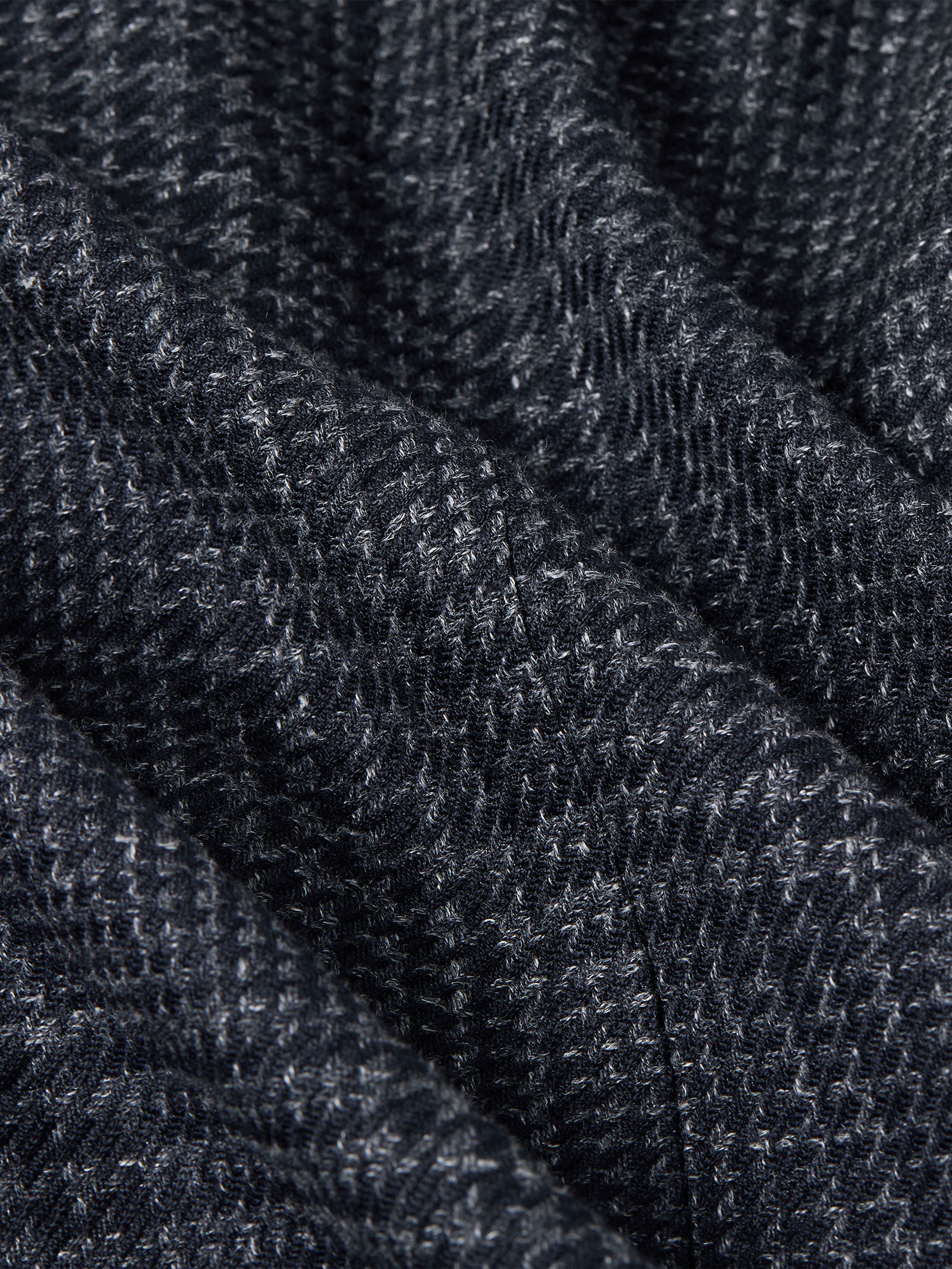 Navy Blue Cashmere Silk and Linen Jacket Product detail photo #4
