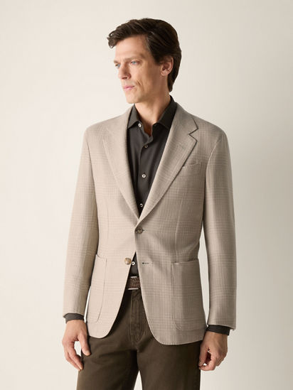 Light Beige Cashmere Silk and Linen Jacket FW26 39297510 | Zegna NL
