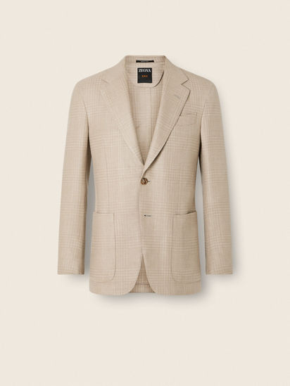 Light Beige Cashmere Silk and Linen Jacket FW26 39297510 | Zegna NL