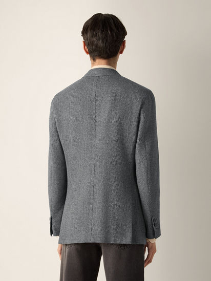 Dark Grey and Grey Oasi Cashmere Jacket FW26 39297079 | Zegna JP