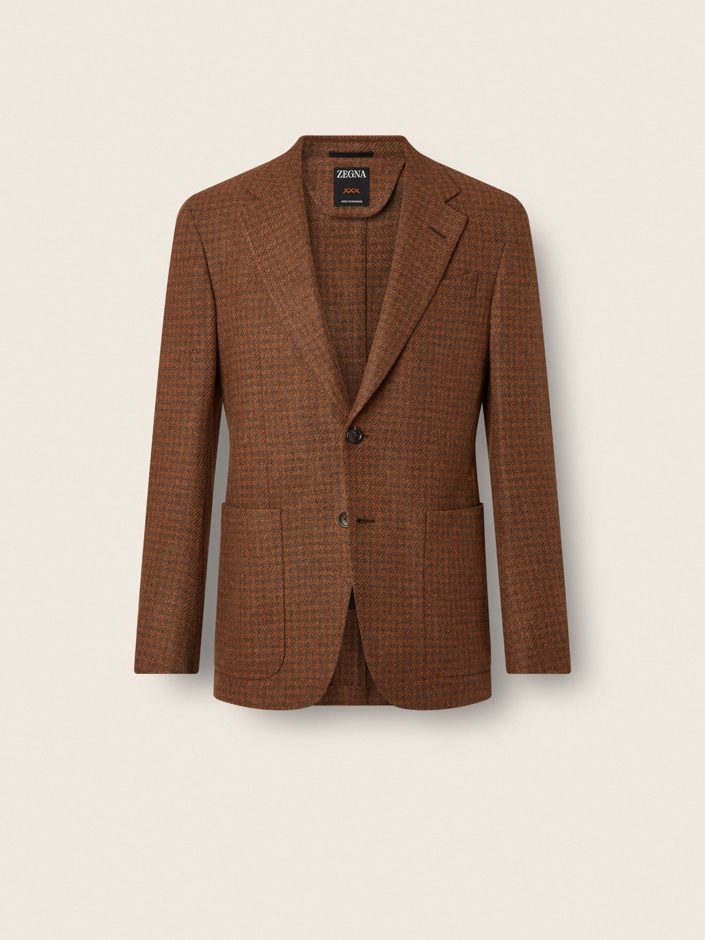 Dark Olive Green and Dark Orange Multimélange Oasi Cashmere Jacket Main product photo