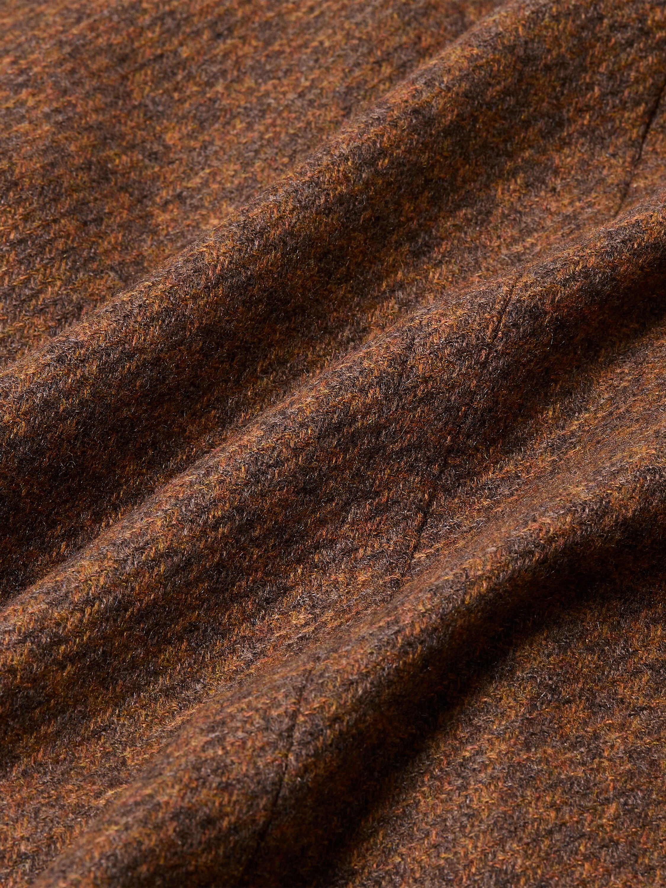 Dark Olive Green and Dark Orange Multimélange Oasi Cashmere Jacket Product detail photo #4